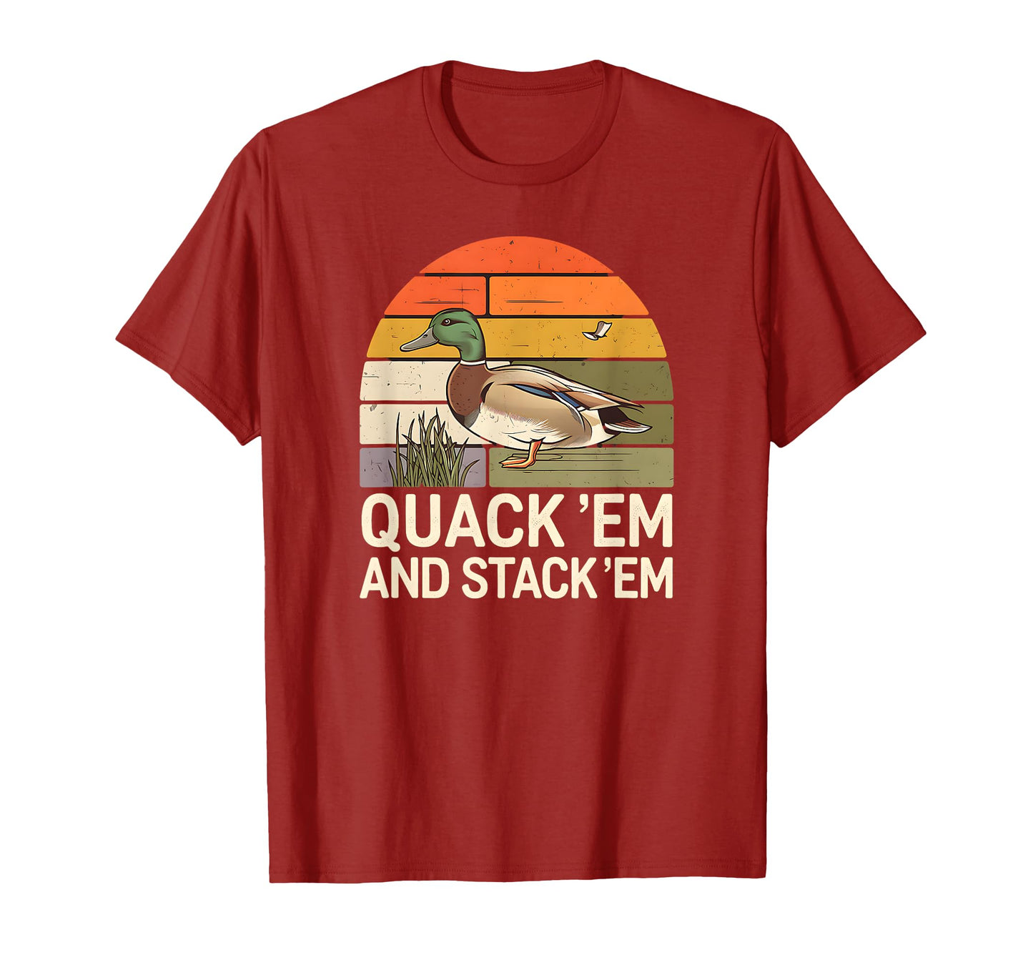 Duck Hunting Funny Mens Mallard Hunter Waterfowl USA Patriot T-Shirt