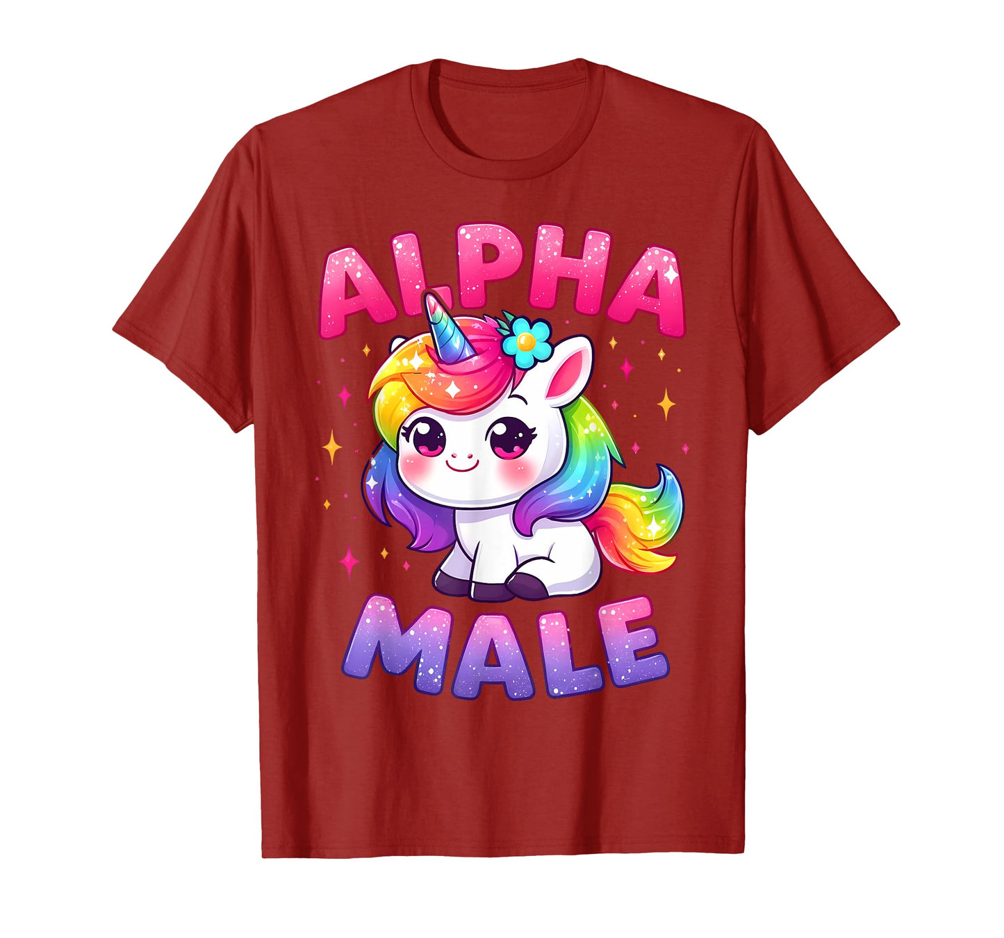 Funny Ironic Alpha Unicorn Sarcastic Girly Sparkle Rainbow T-Shirt