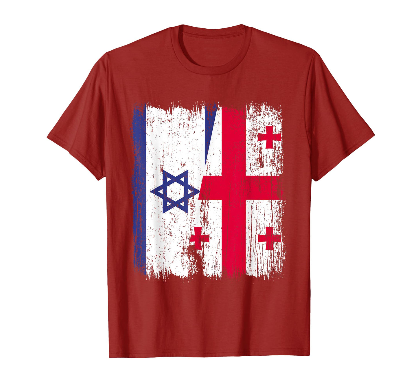 Israel Georgia Half Flag Israeli Georgian Roots T-Shirt