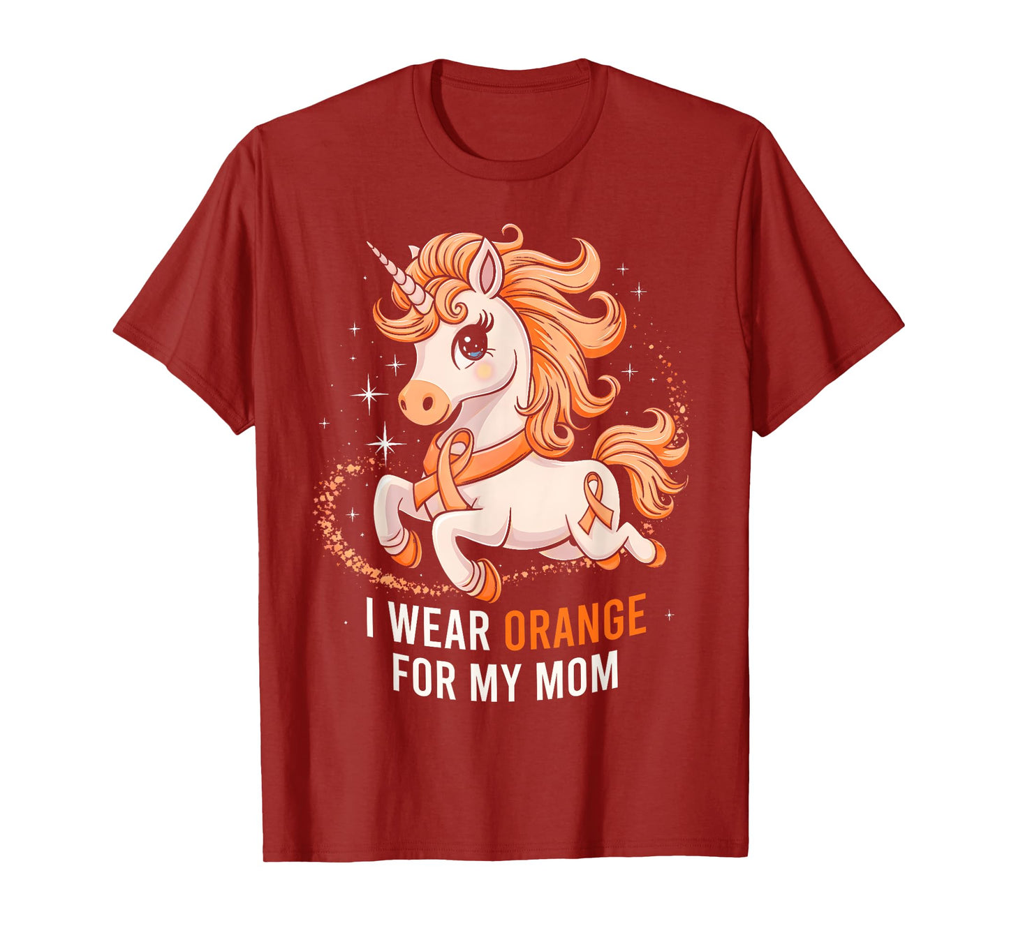 I Wear Orange For My Mom Unicorn MS Awareness T-Shirt
