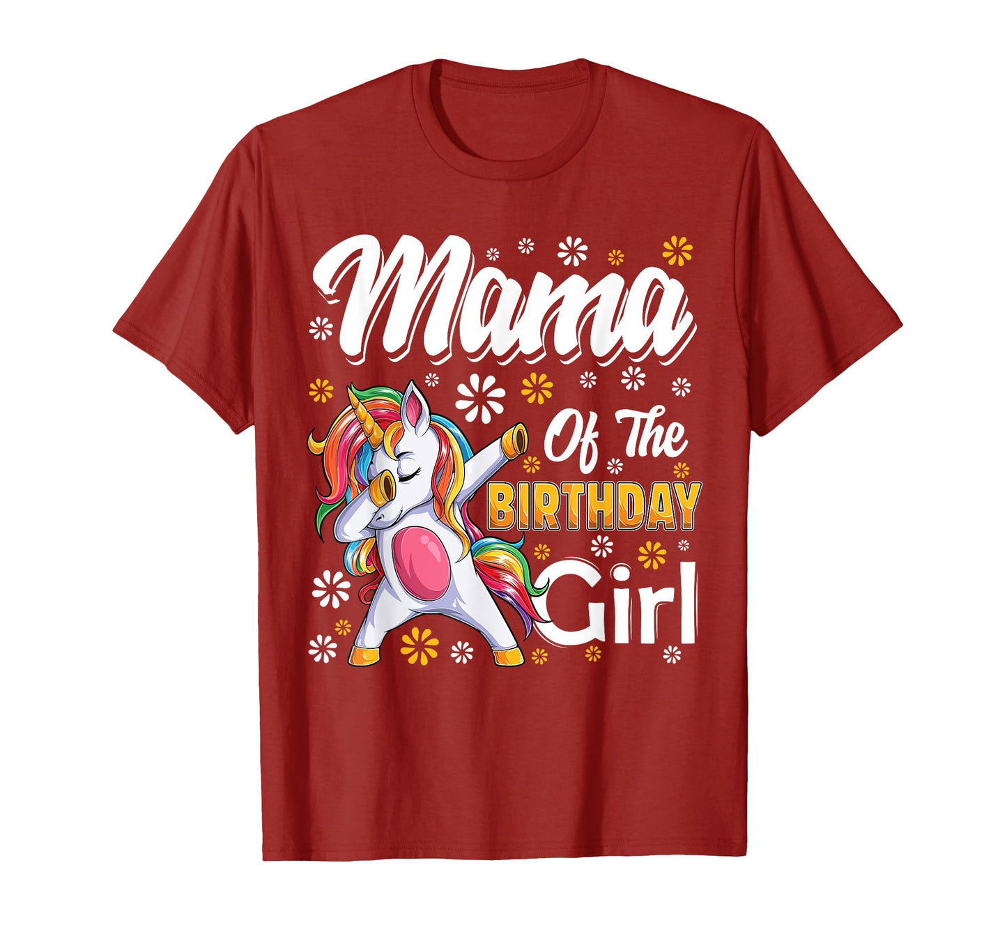 awesome dabbing unicorn birthday Mama Family Matching T-Shirt