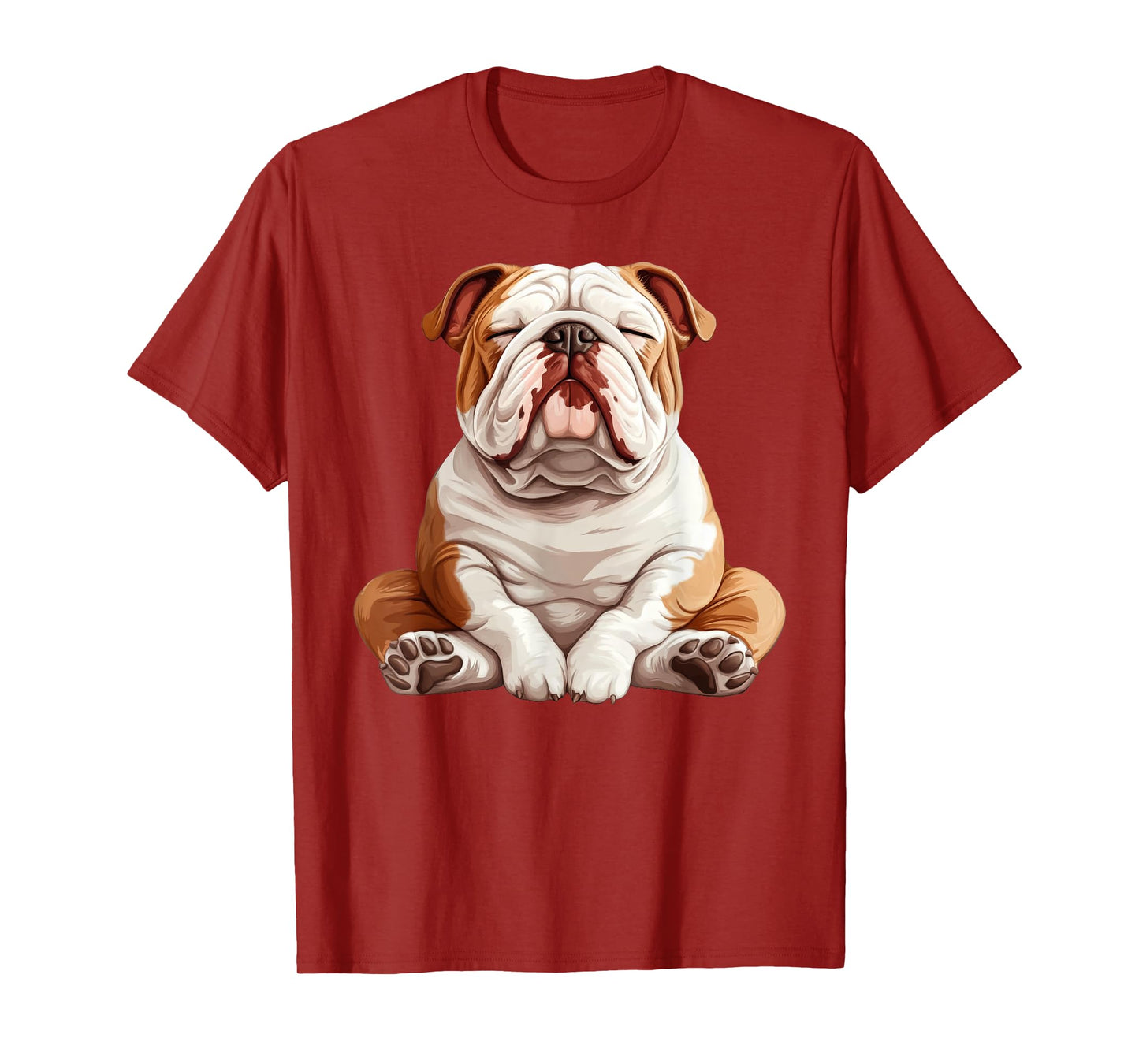 English Bulldog Dog Meditation Yoga T-Shirt