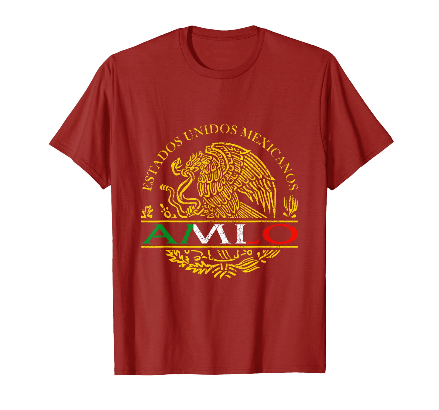 AMLO Aguila Dorada Mexicana Tricolor Mexican Eagle T-Shirt