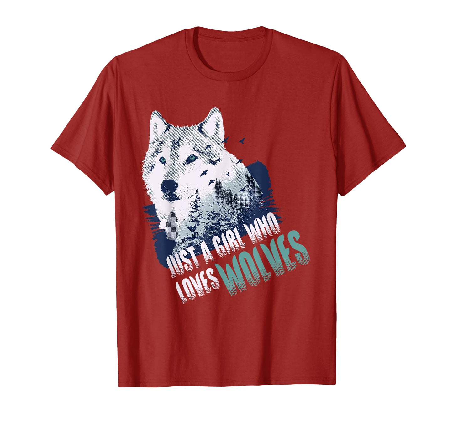 Just A Girl Who Loves Wolves | Cute Wolf Lover Gift T-Shirt