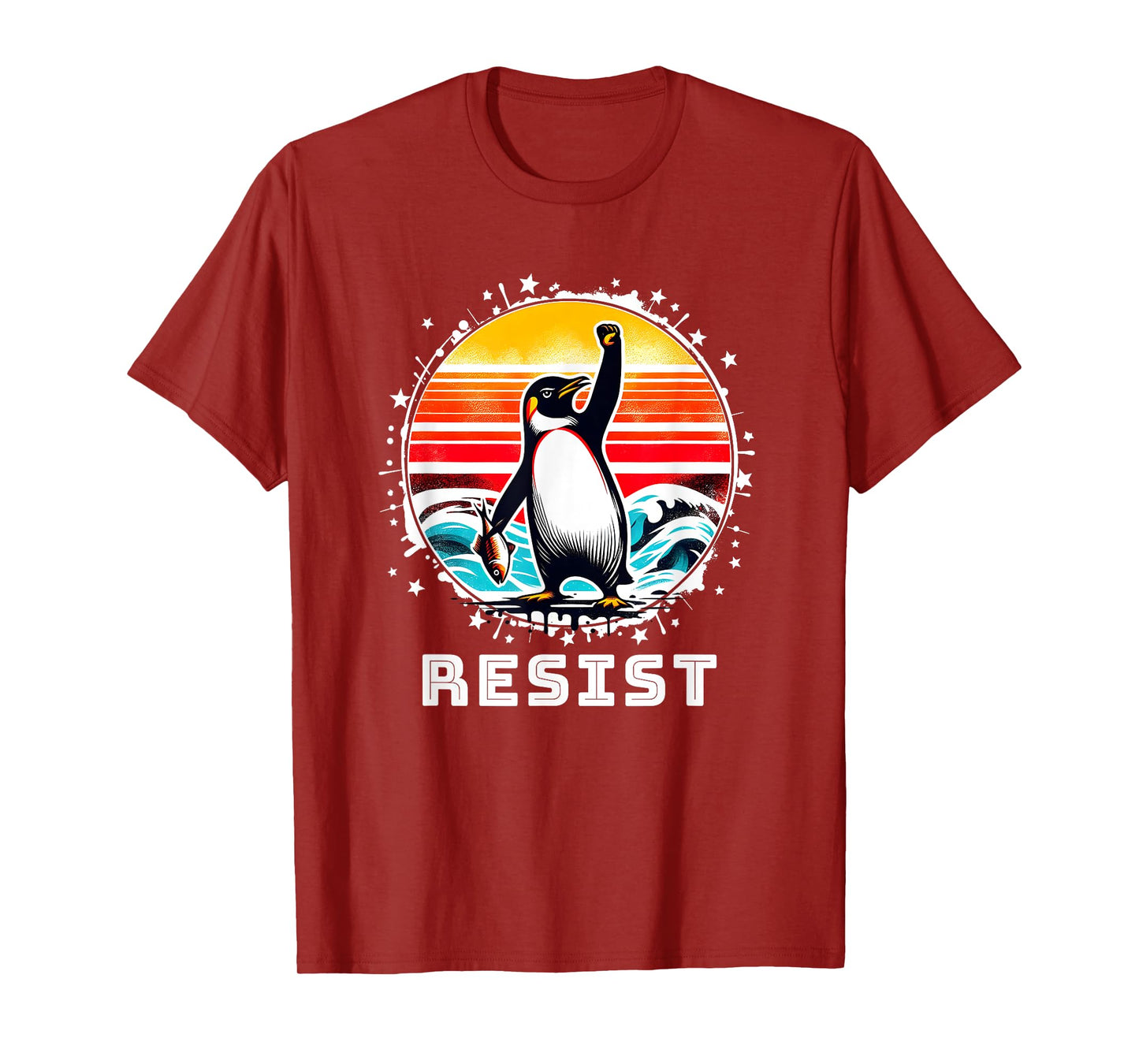 Funny Penguin Resist Penguins Protest Against Tariffs T-Shirt