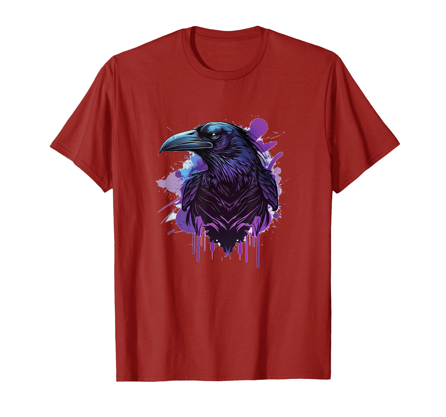 Raven Graphic Goth Black Crow T-Shirt