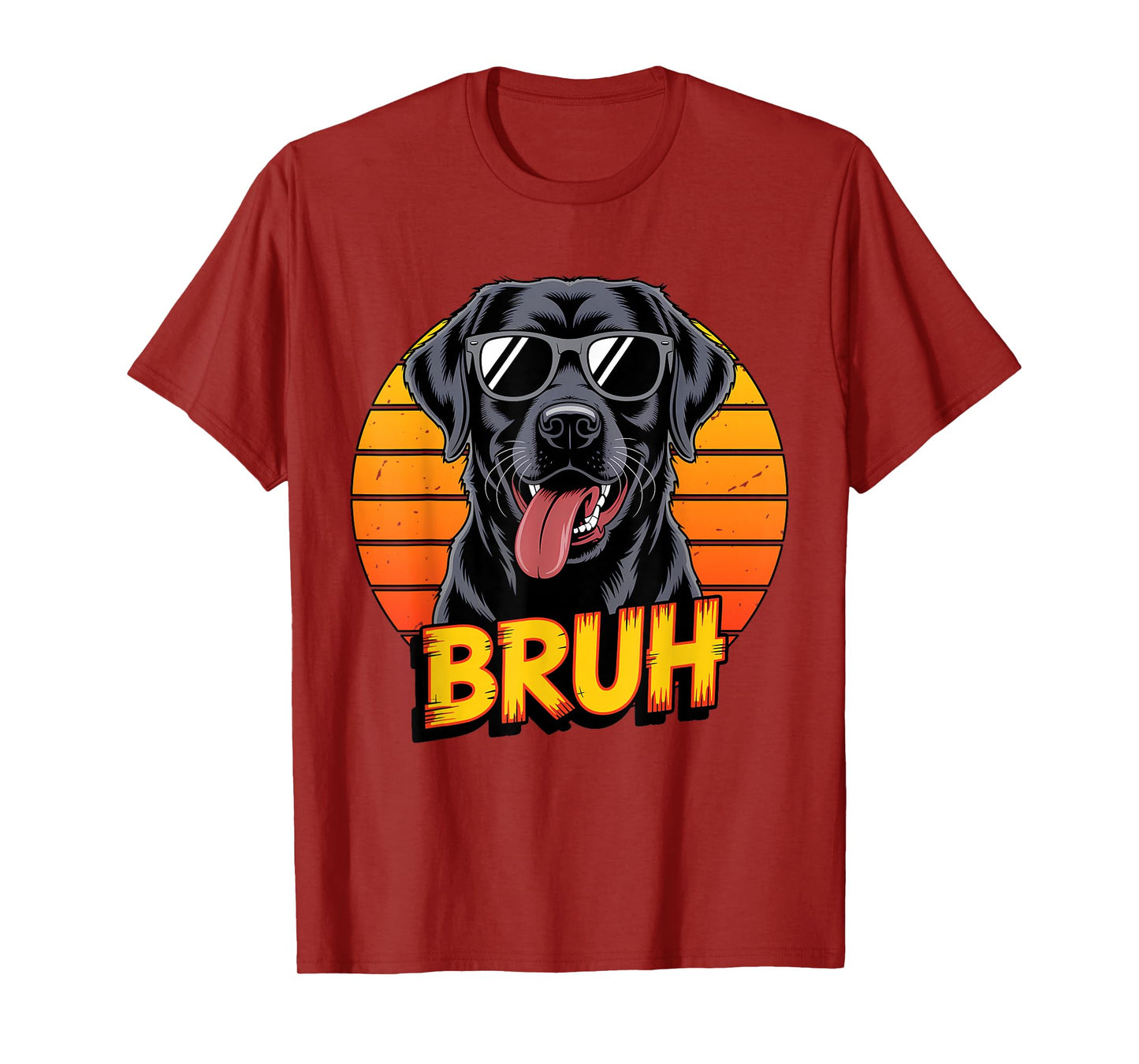 Bruh Black Labrador Retriever in Sunglasses Black Lab Dog T-Shirt
