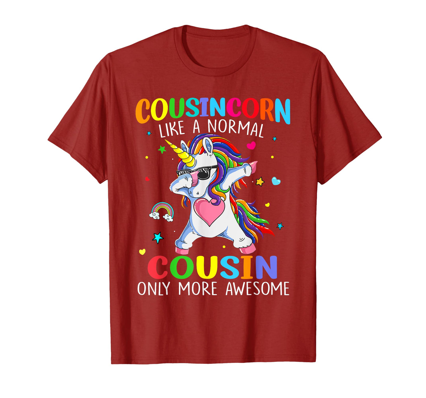 Cousincorn Like A Cousin Only Awesome Dabbing Unicorn T-Shirt