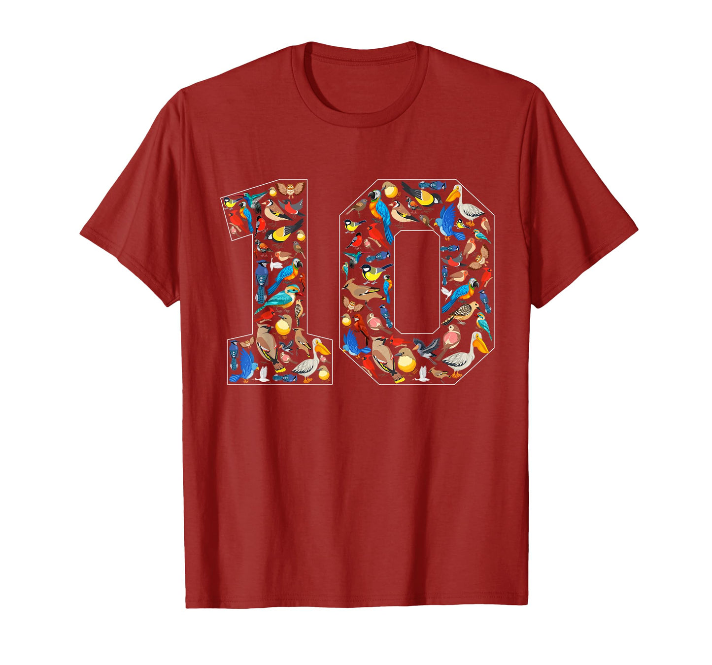 10th Birthday Birds Theme 10 Year Old Bird Lover Birthday T-Shirt