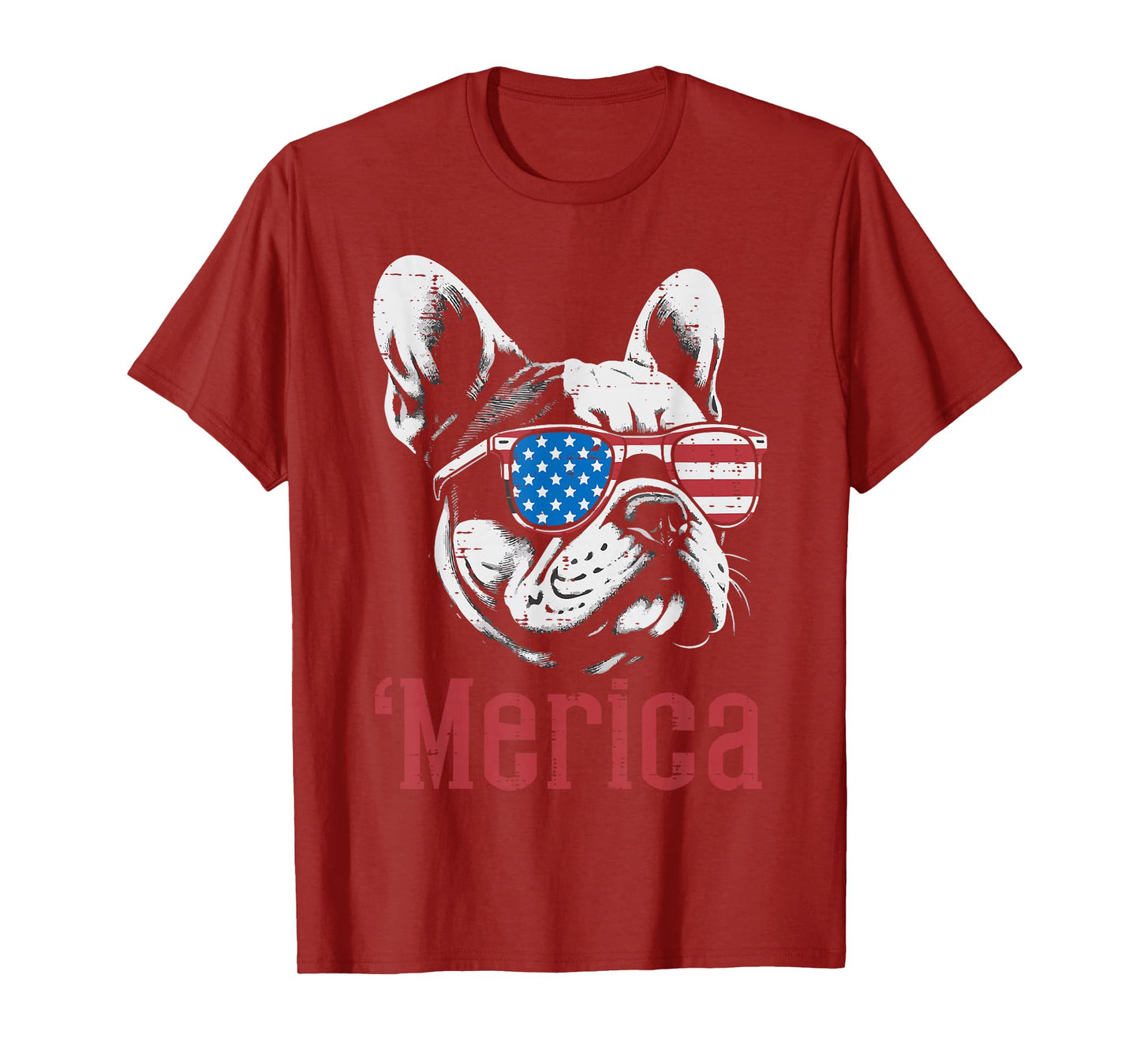 4th Of July Dog French Bulldog Merica Patriot Women Men Kids T-Shirt