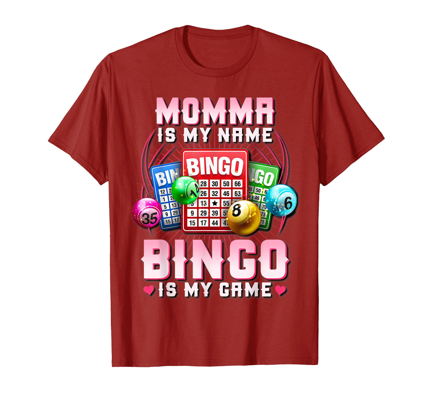 Bingo Player Momma Is My Name Bingo Is My Game Xmas T-Shirt