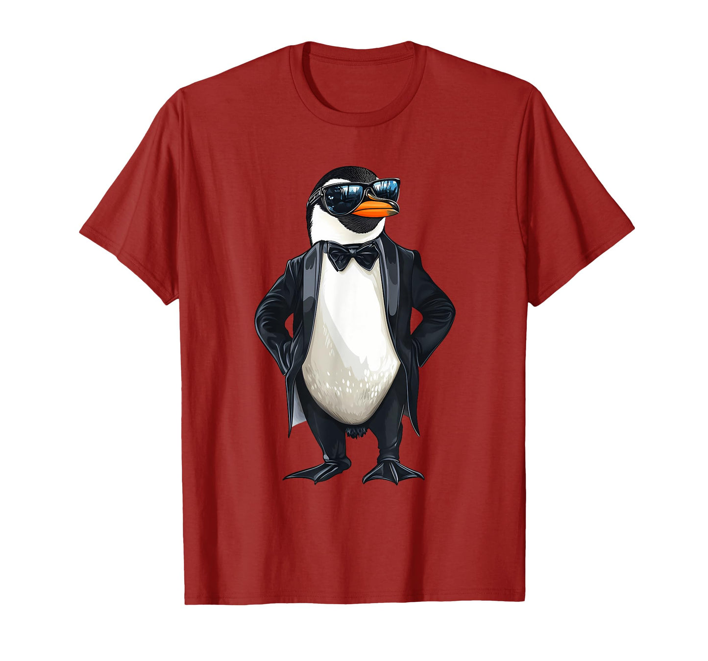 Funny Penguin Tuxedo Graphic T-Shirt