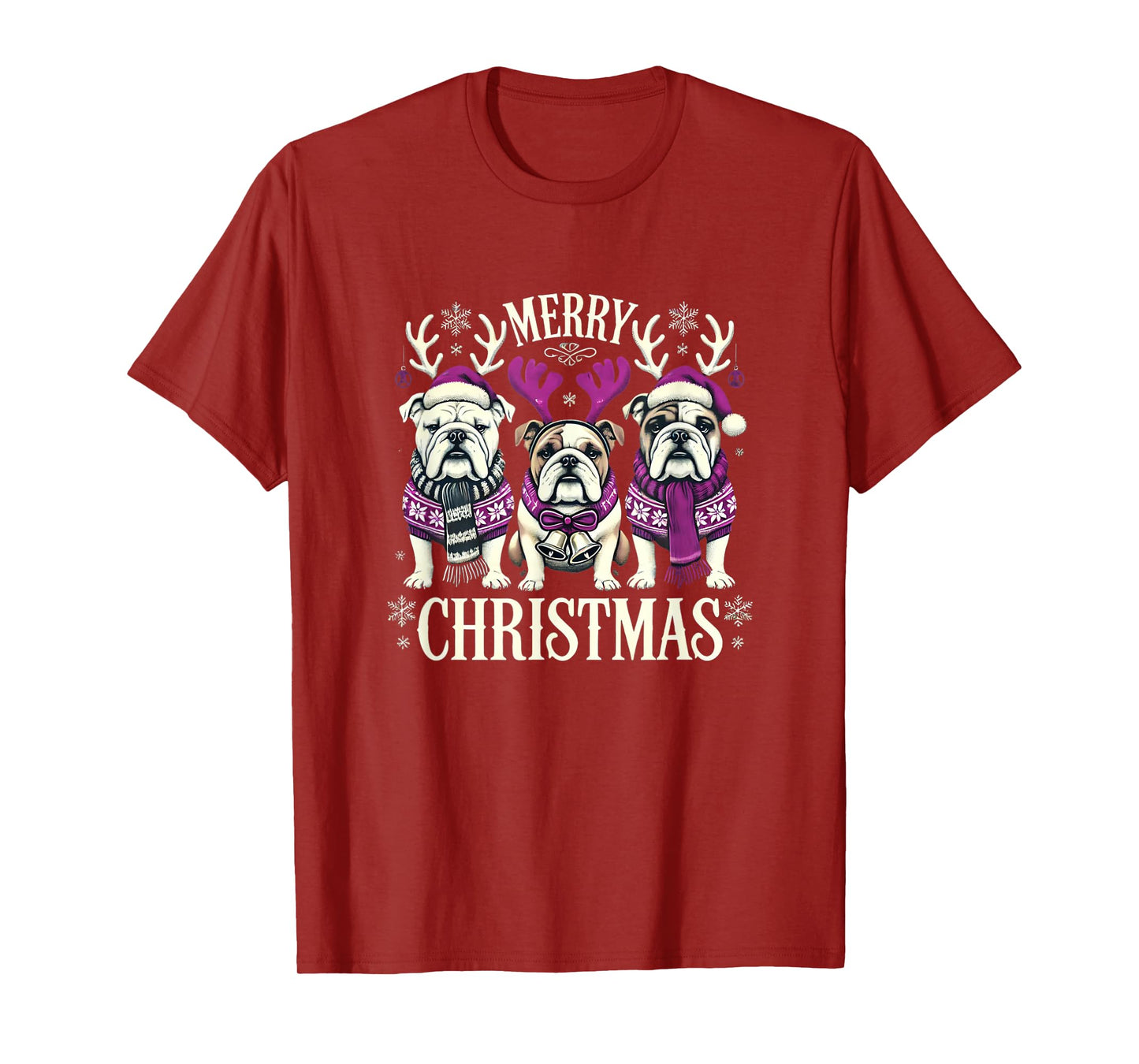 Christmas English Bulldog Mom English Bulldog Christmas T-Shirt for Men Women Girls Kids