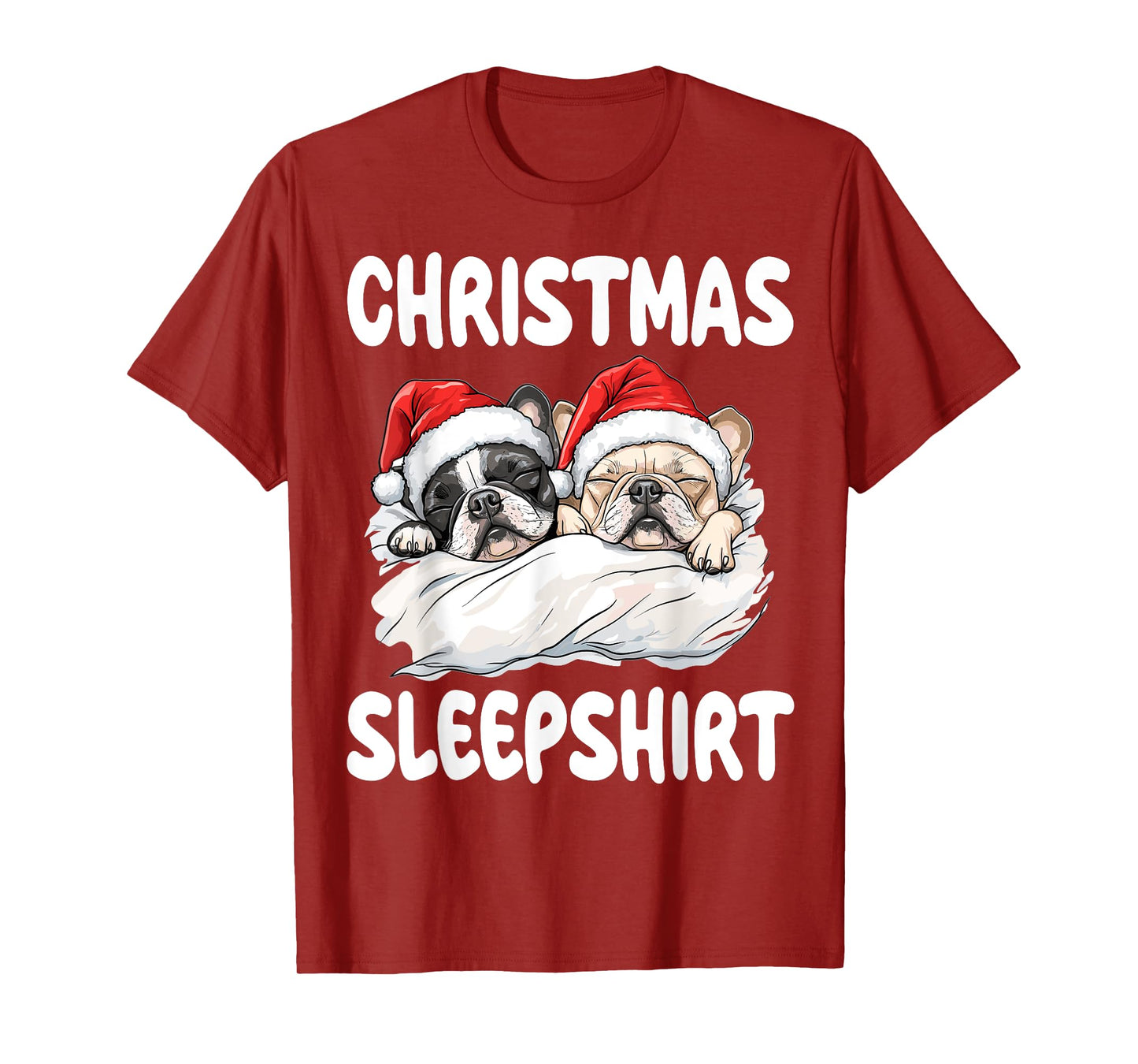 Cute French Bulldog Frenchie Dog Official Christmas T-Shirt