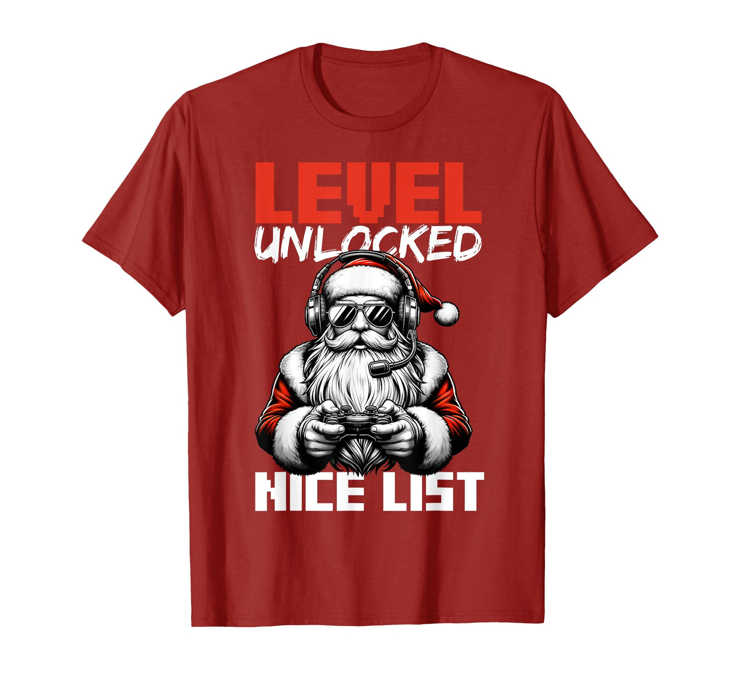 Christmas Gamer Boys Nice List Video Game Santa Xmas T-Shirt