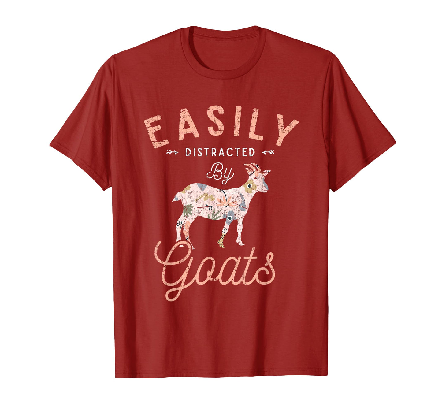 Funny Farm Animal Farmer Flowers Farming Floral Goat T-Shirt