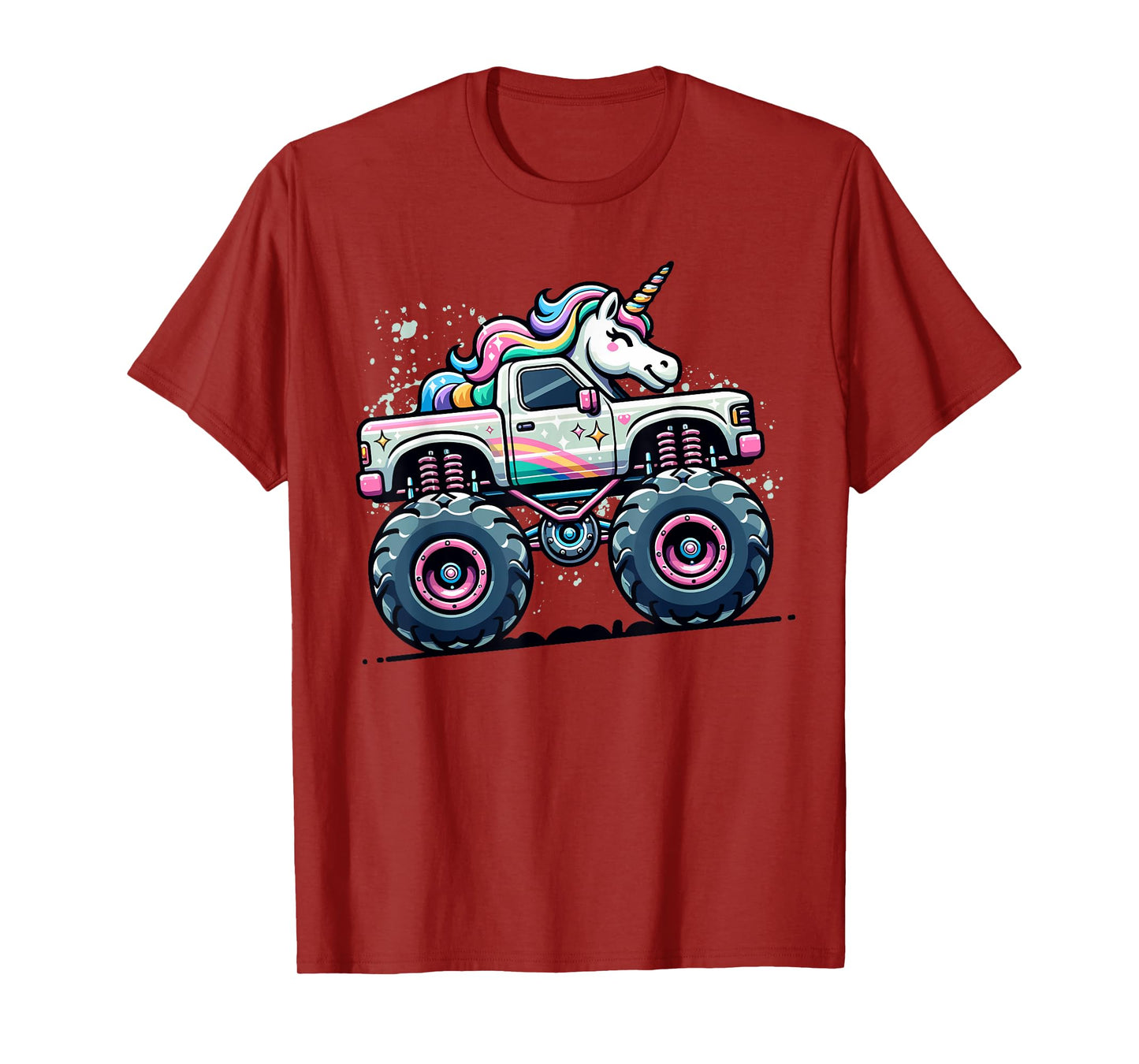Monster Truck Unicorn Birthday Party Girls Monster Truck T-Shirt