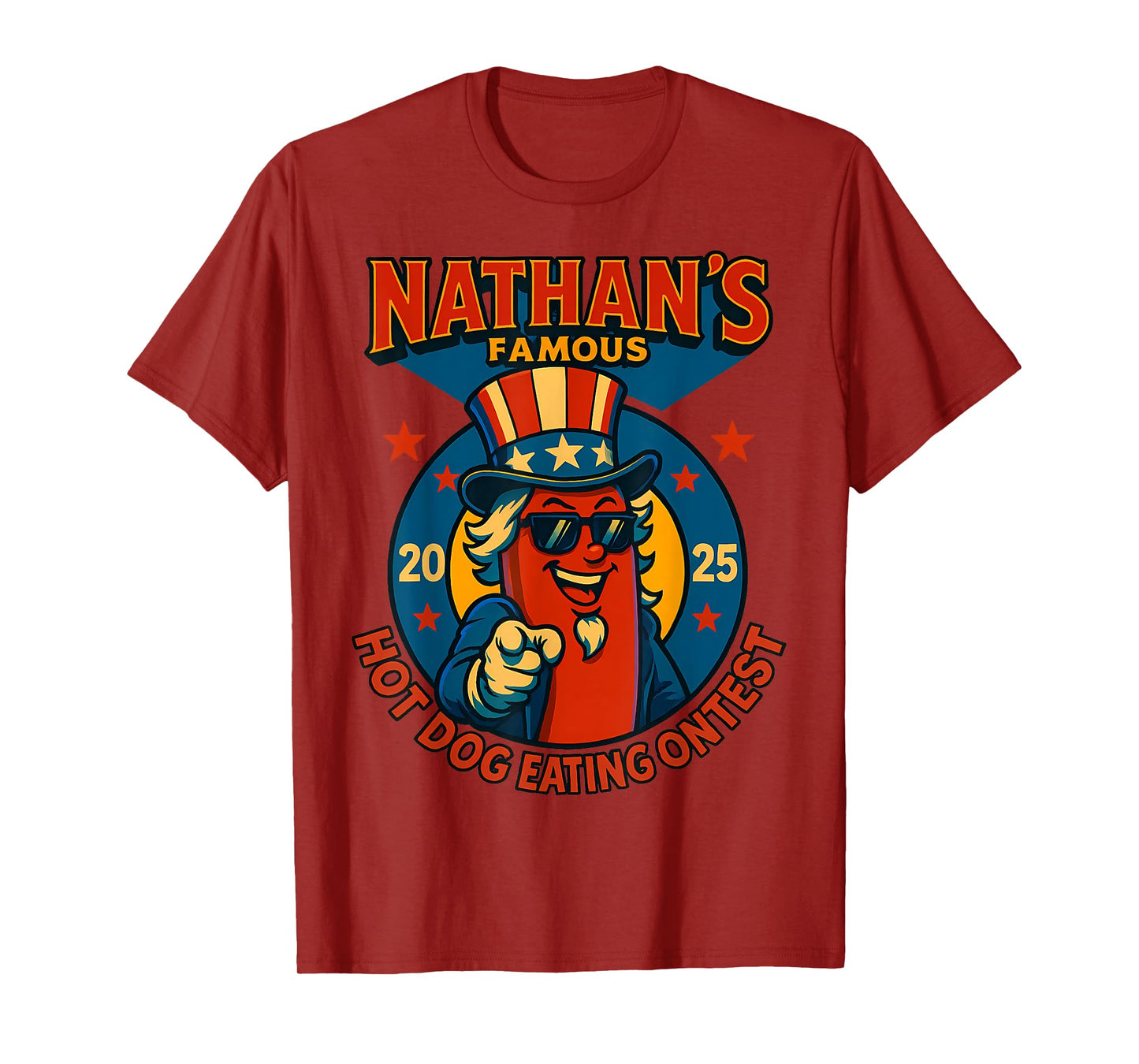 Funny Nathan’s Famous Hot Dog Eating Contest 2025 T-Shirt