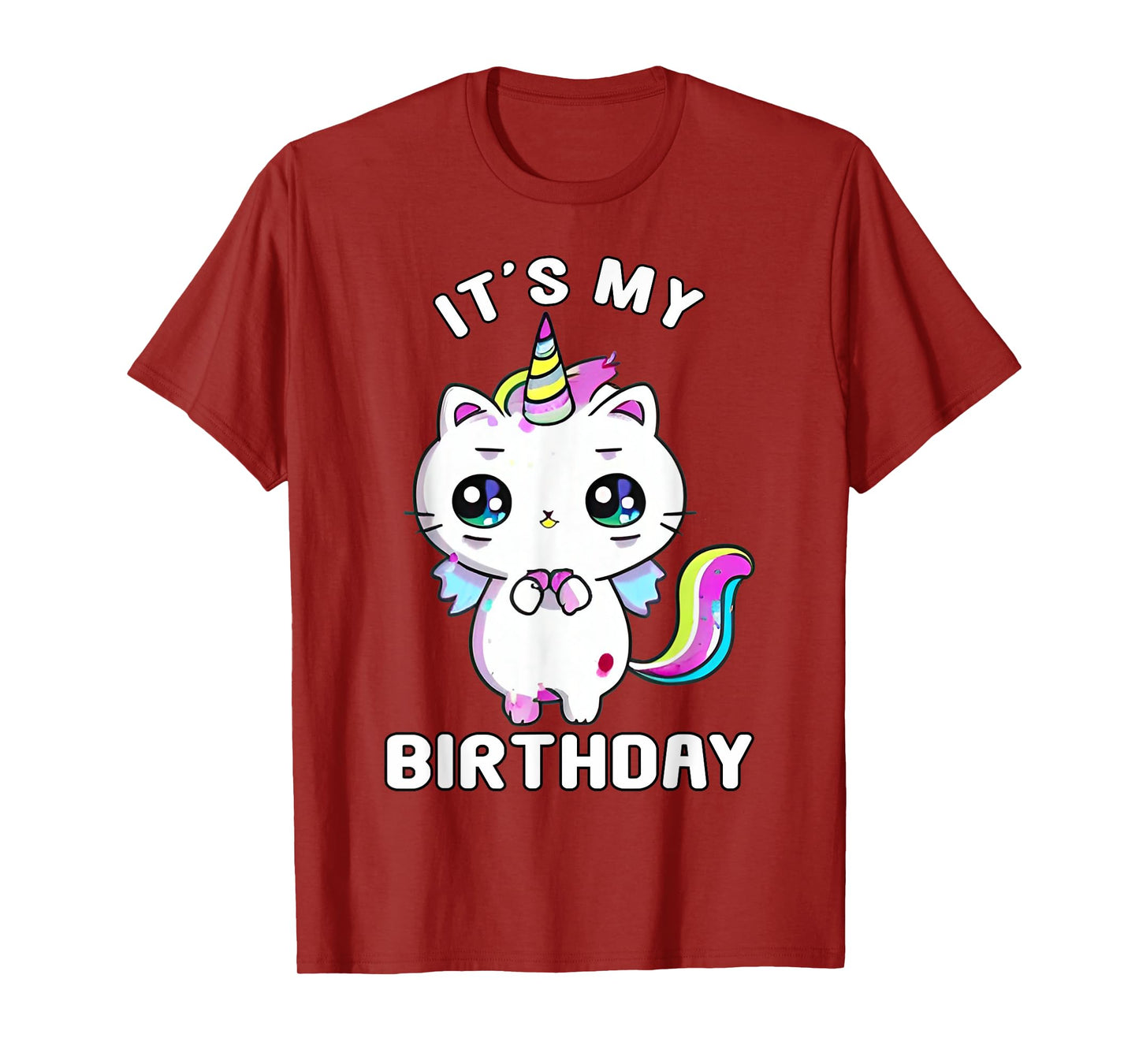 It's My Birthday Caticorn Meowgical Cat Kittycorn Unicorn T-Shirt for Men Women Kids