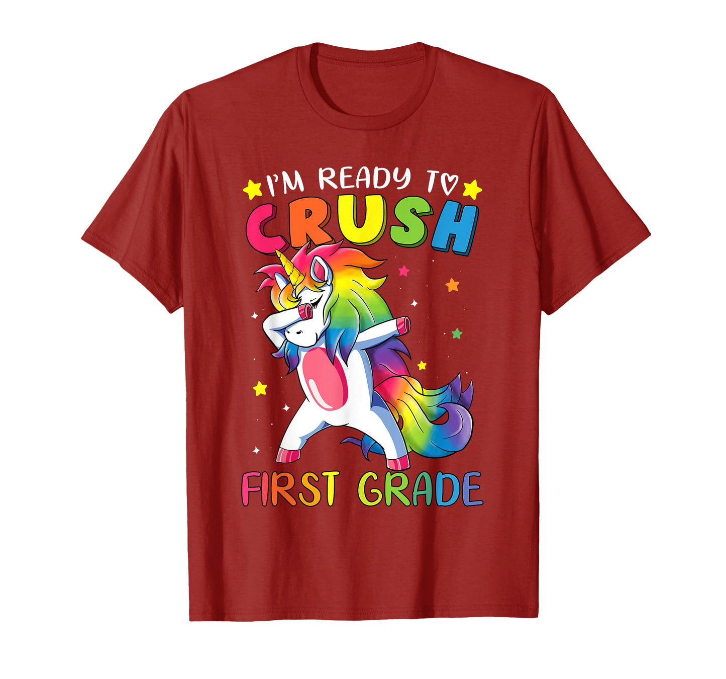I'm ready to crush First Grade Shirt Funny Dabbing Unicorn T-Shirt