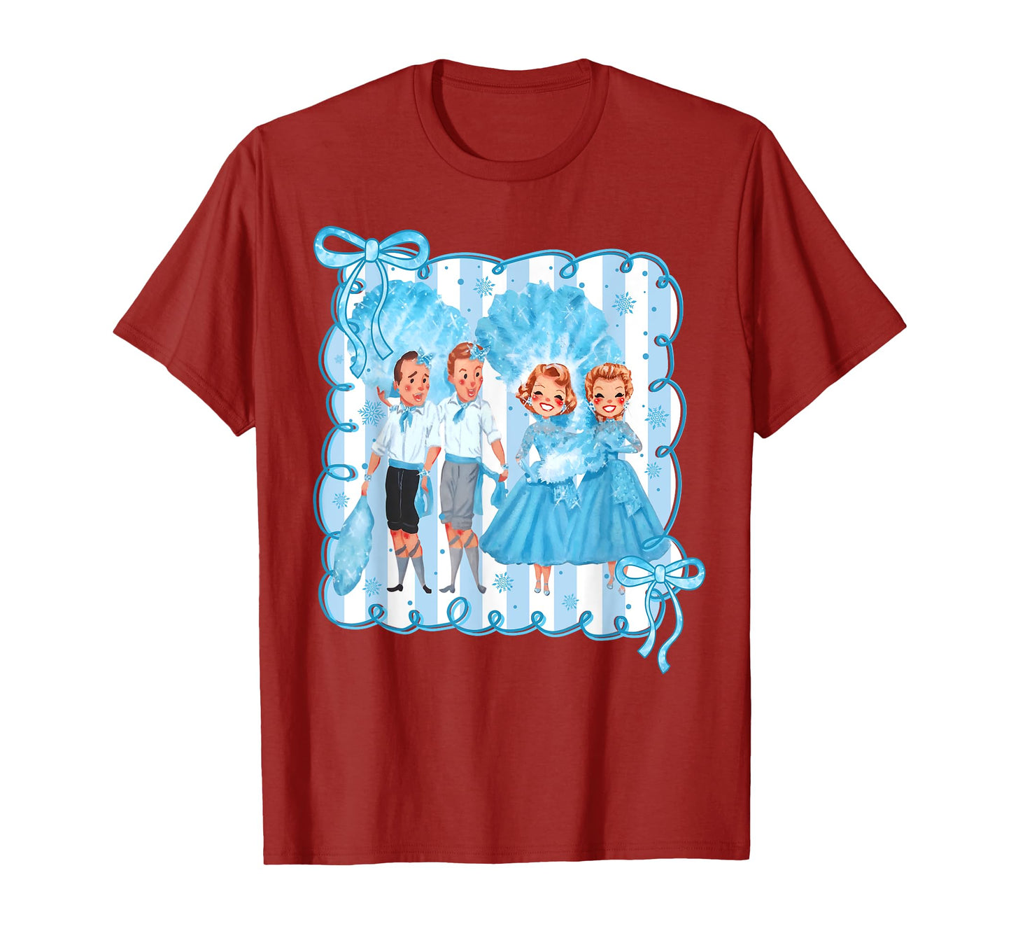 Sisters White Xmas Merry Christmas Xmas Snow Pajamas Holiday T-Shirt