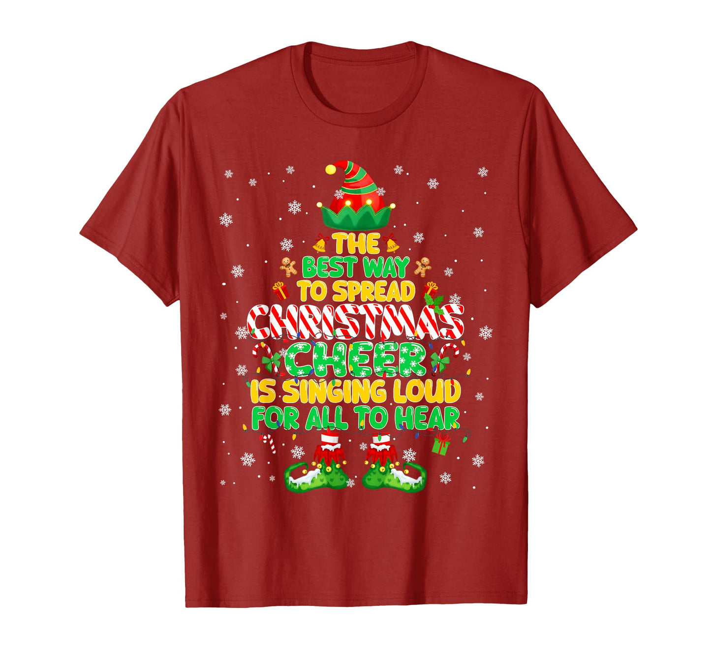 The Best Way to Spread Christmas Elf Xmas Boys Mens Kids T-Shirt