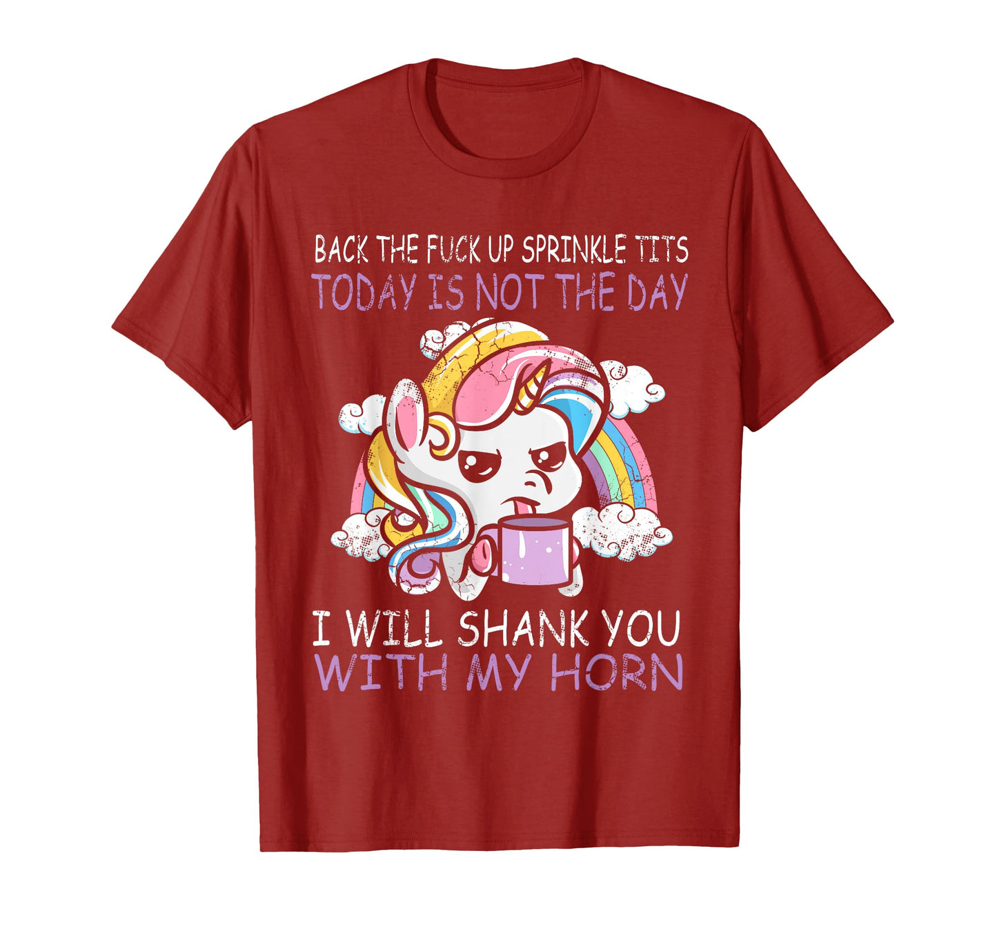 Unicorns Sprinkle Tits Funny Quotes Unicorn Humour Gift T-Shirt