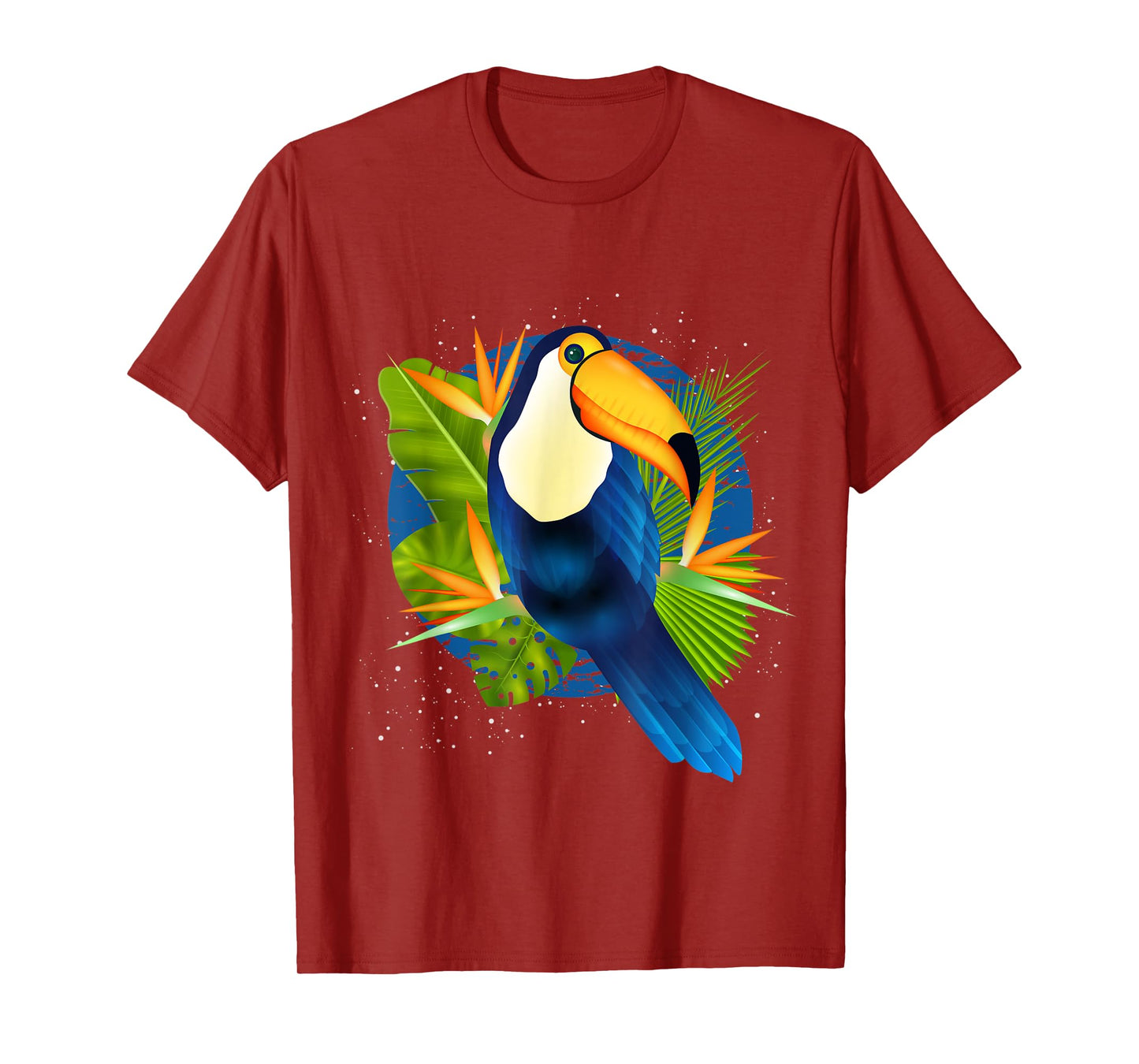 Tropical Nature Tree Leaves Toucan T-Shirt