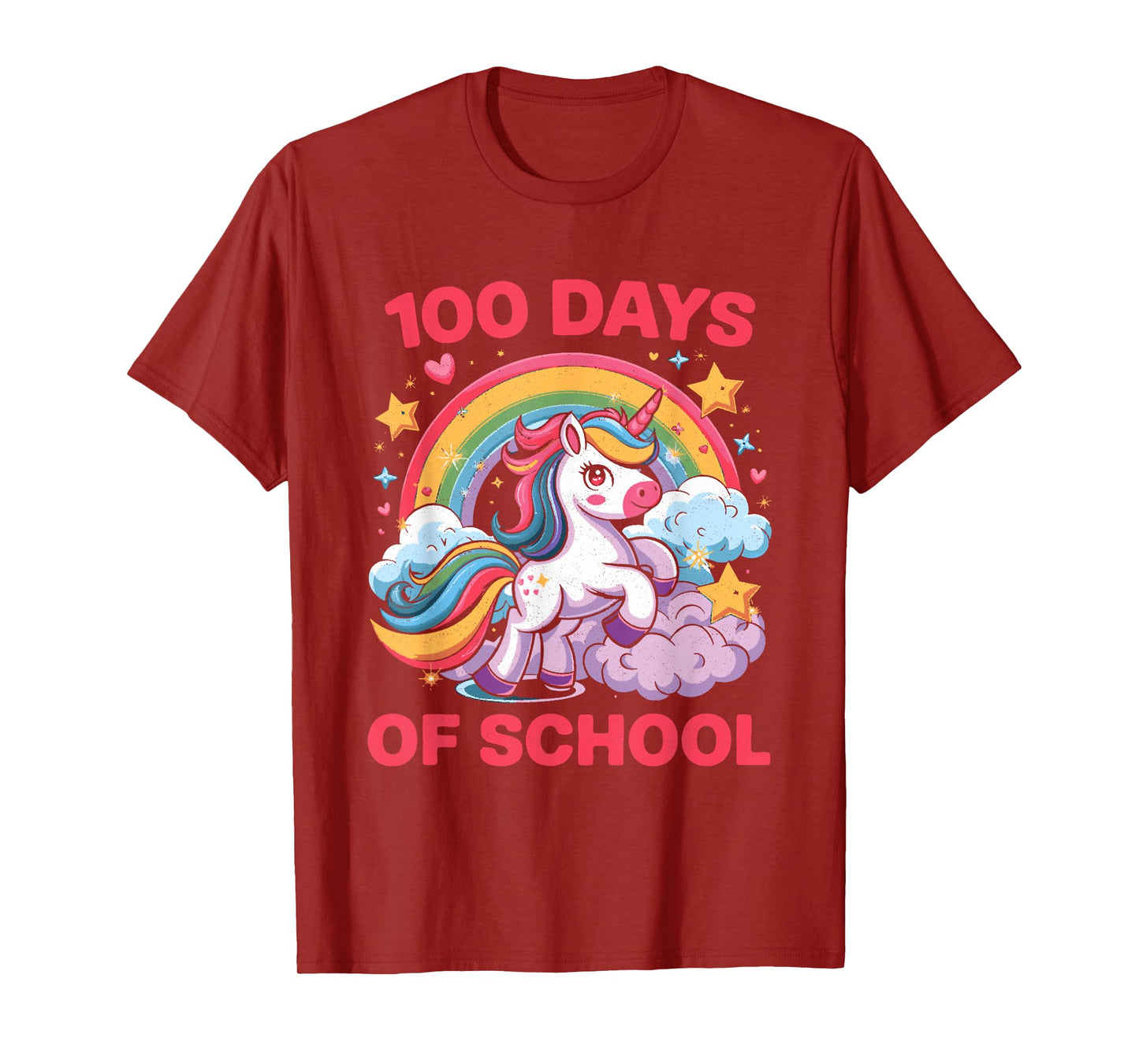 100 Days of School Unicorn Girls Teacher 100th Day of School T-Shirt