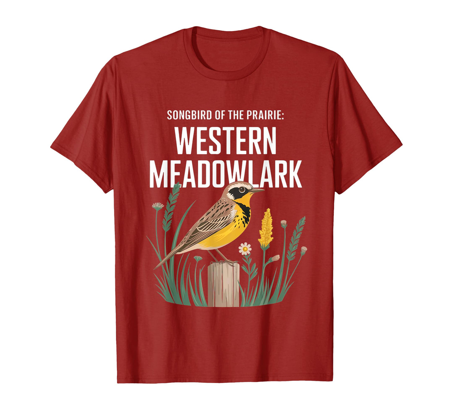 Western Meadowlark – Prairie Songbird Lover Design T-Shirt