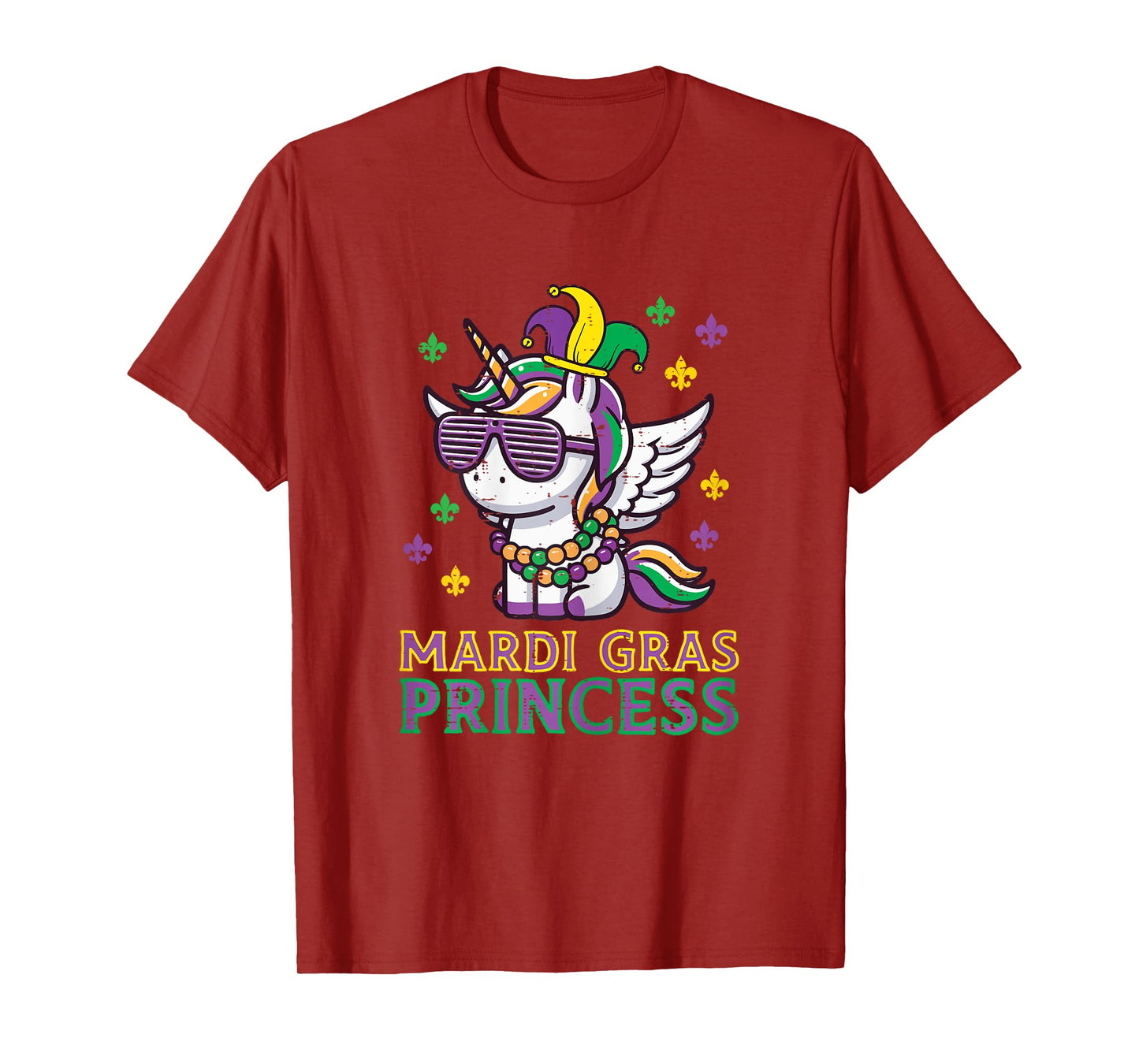 Mardi Gras Princess Unicorn Fat Tuesday Girls Kids Toddler T-Shirt