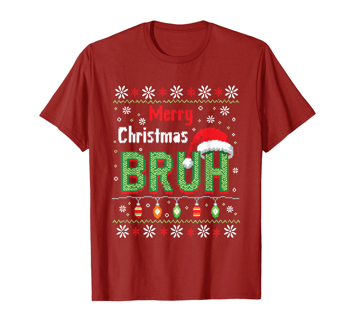 Merry Christmas Bruh Funny Meme Xmas Celebration T-Shirt
