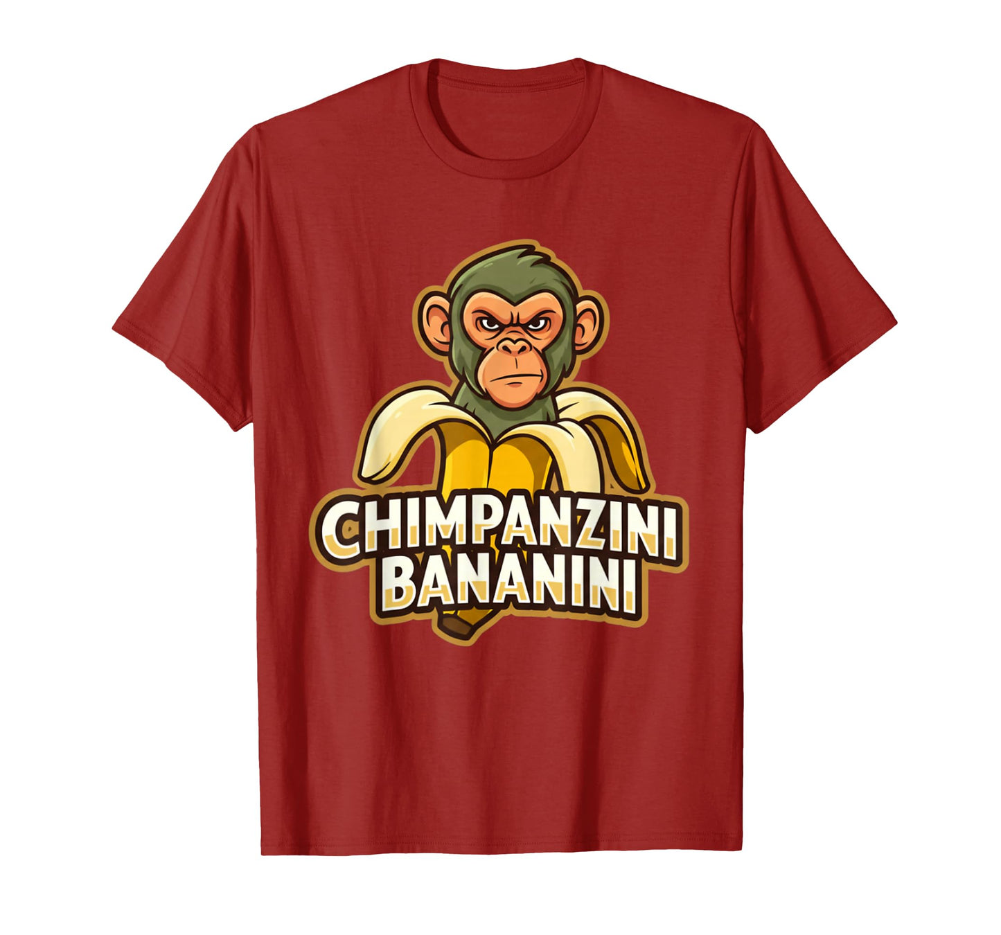Chimpanzini Bananini Italian Brainrot Funny Meme White Color T-Shirt