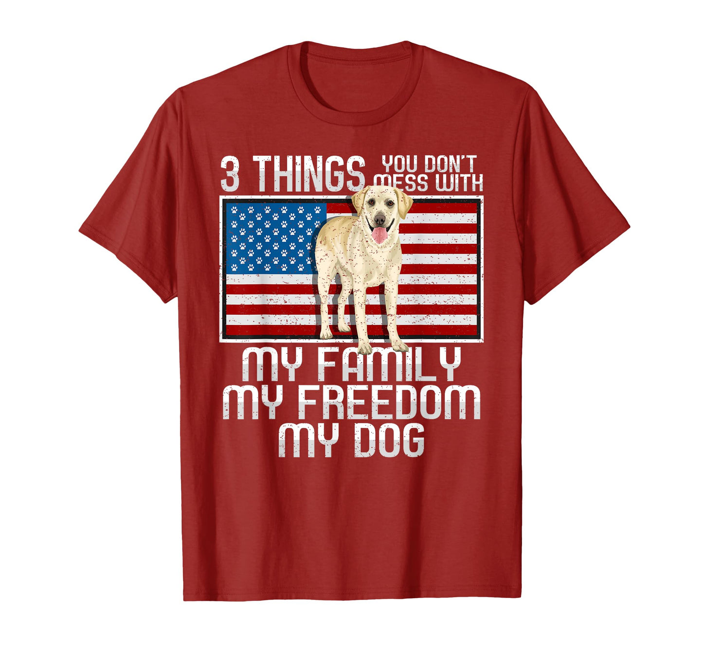 Yellow Labrador Retriever Dog 3 Things T-Shirt