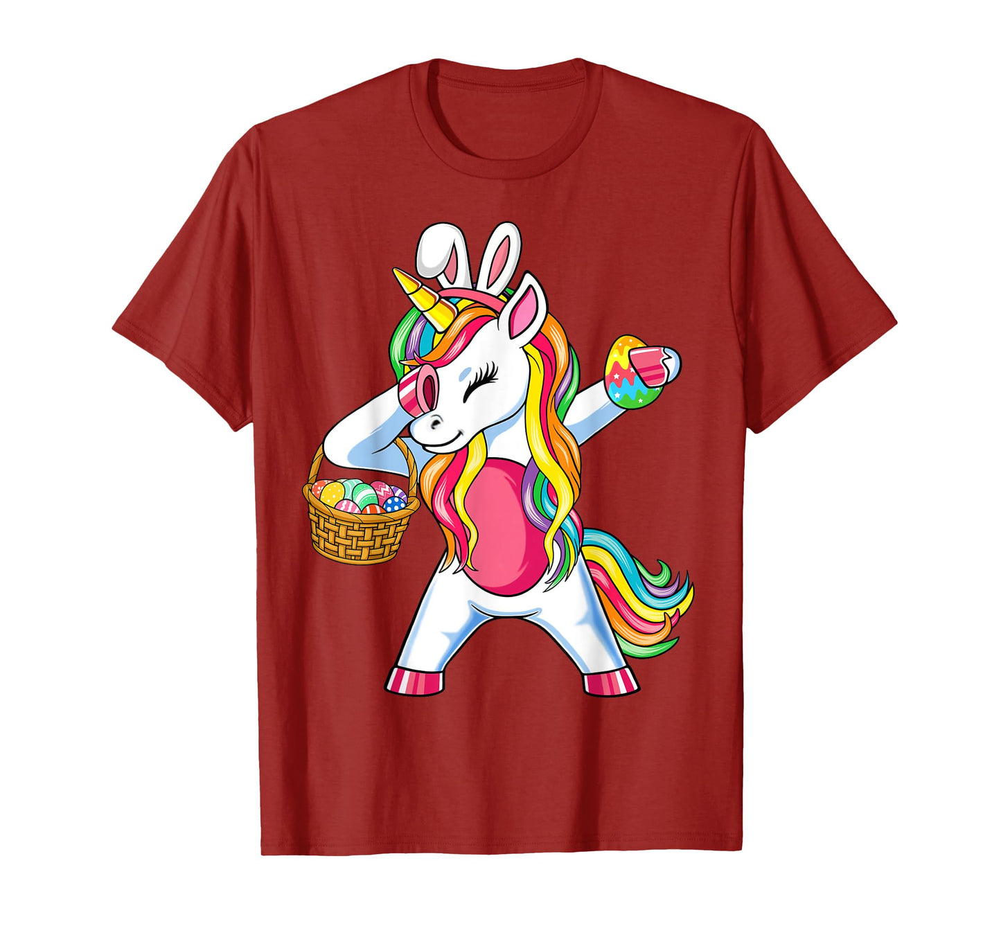 Easter Unicorn Shirt With Eggs Happy Easter Boys Girls Kids T-Shirt
