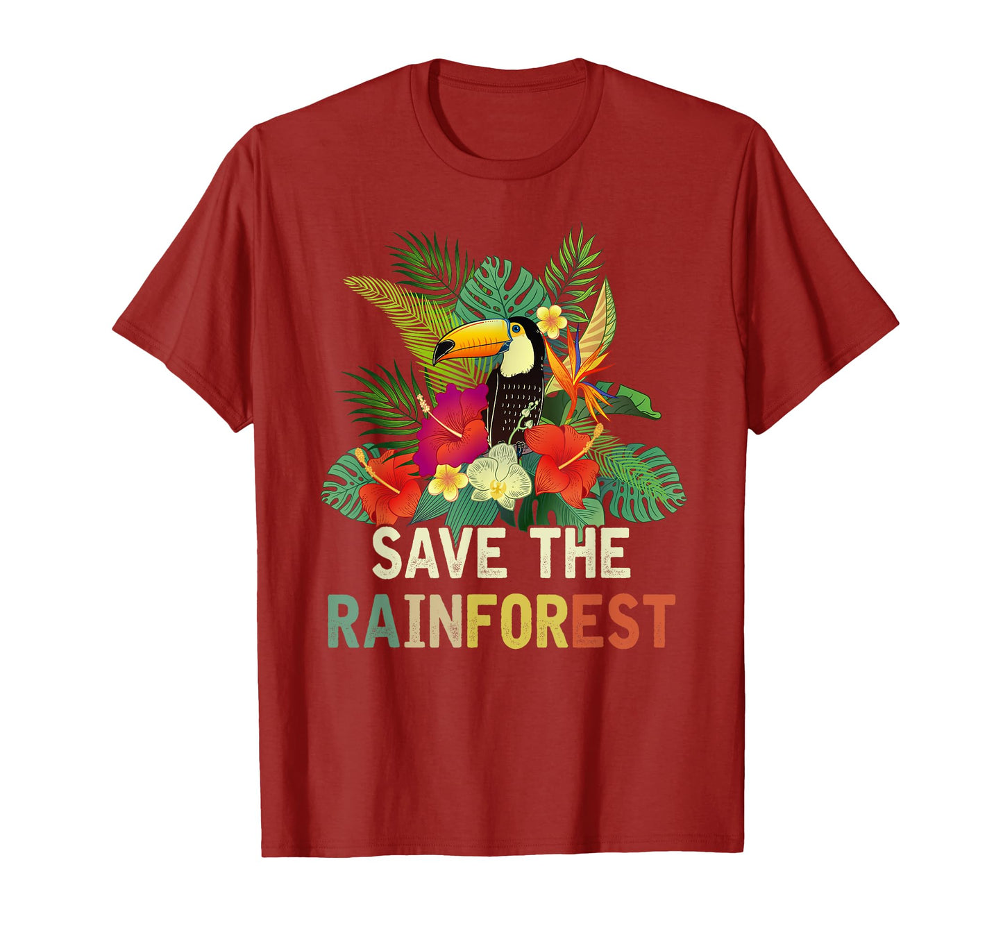Retro Style Save The Rainforest Earth Day Gift T-Shirt