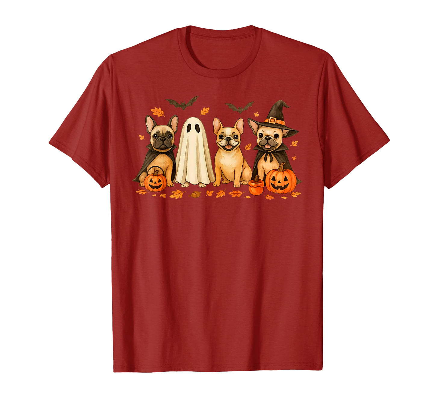 Cute French Bulldog Halloween Costume Frenchie Dog Ghost T-Shirt