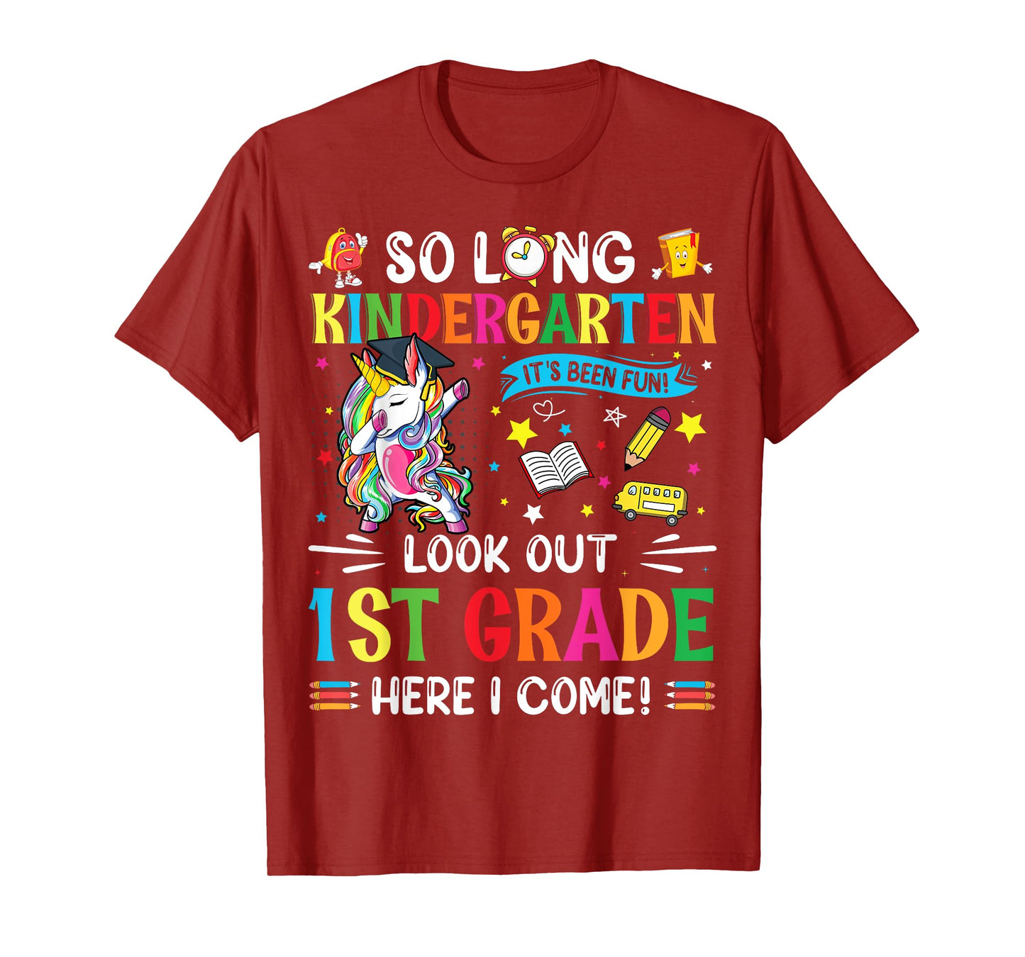 So Long Kindergarten 1st Grade Here I Come Graduation Cap T-Shirt