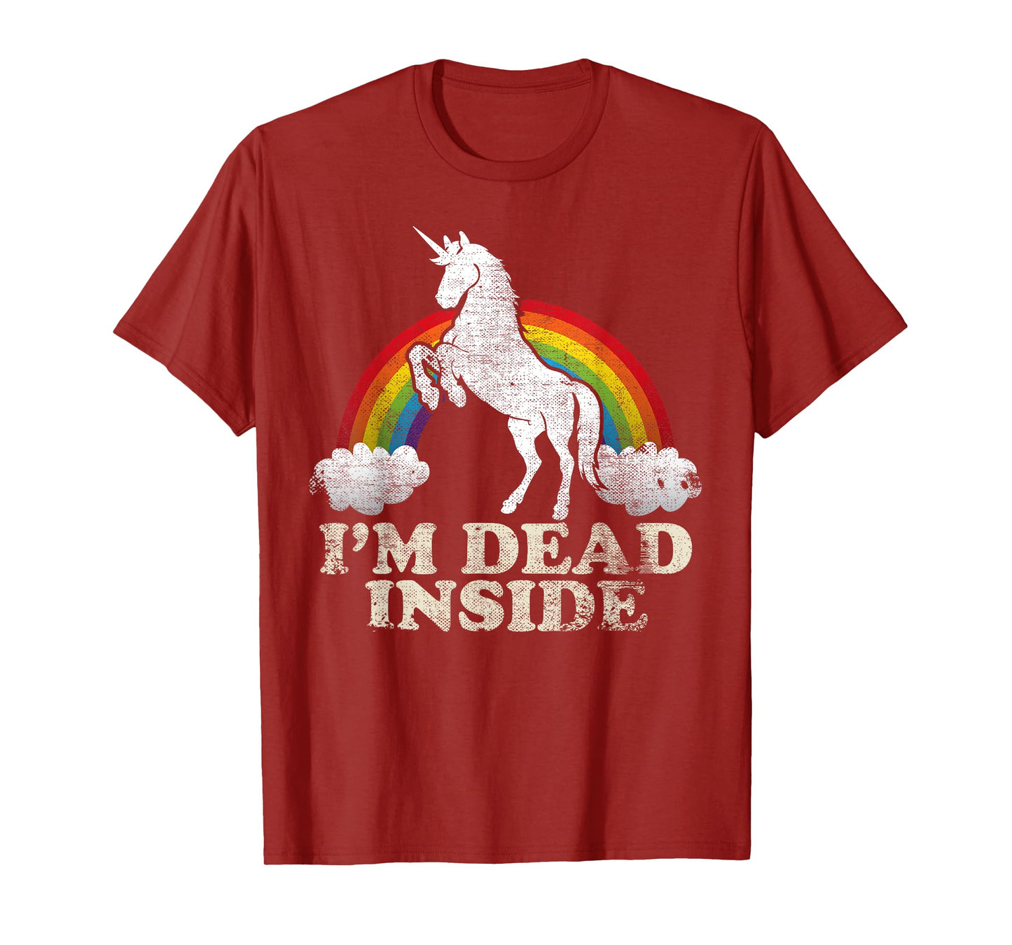 Funny Stuff - Unicorn I'm Dead Inside Sarcastic Depression Humour T-Shirt