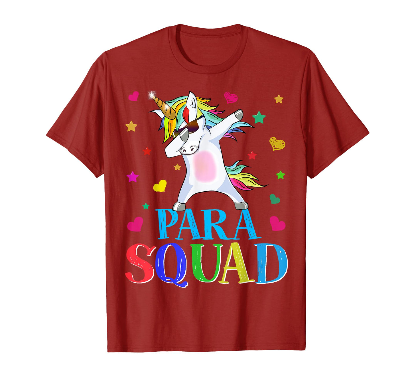 Para Squad Dabbing Unicorn Paraprofessional Teacher Gifts T-Shirt for Men Women Girls Kids