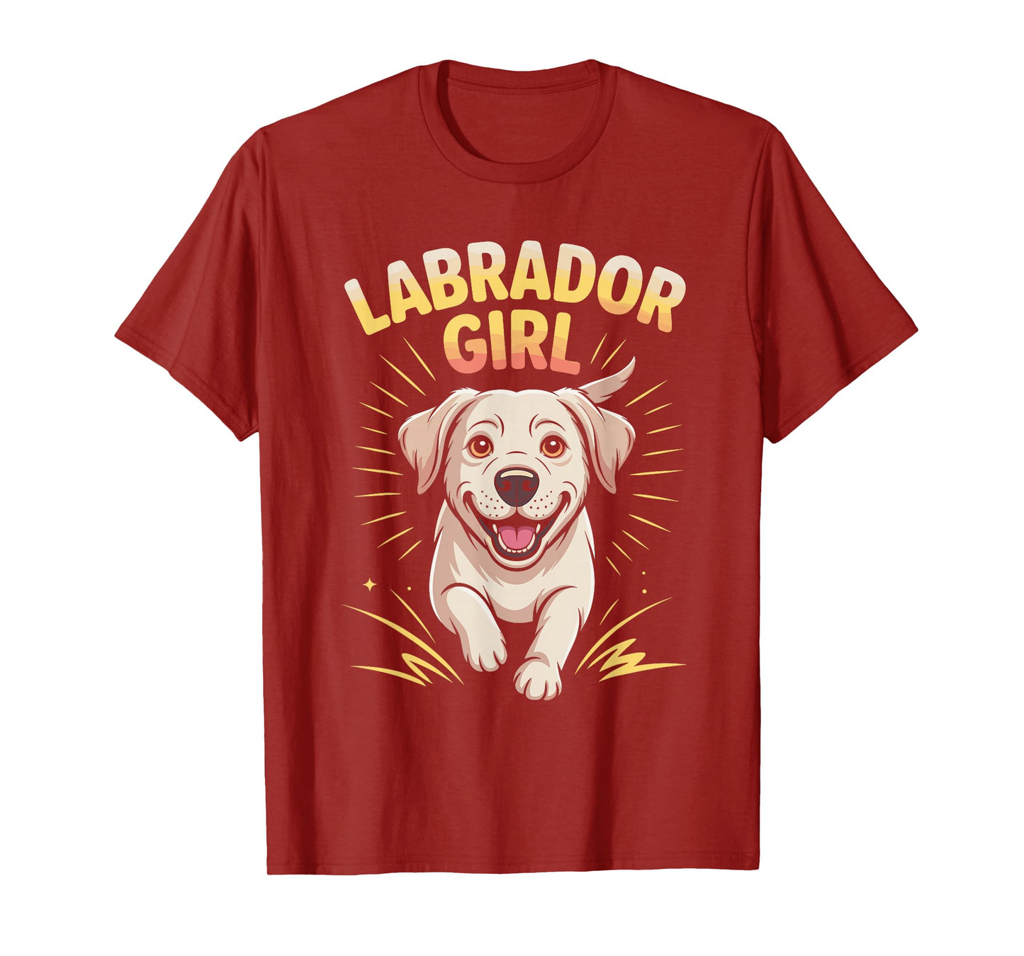 Labrador Girl Cute Cartoon for Dog Owners | Womens Retriever T-Shirt