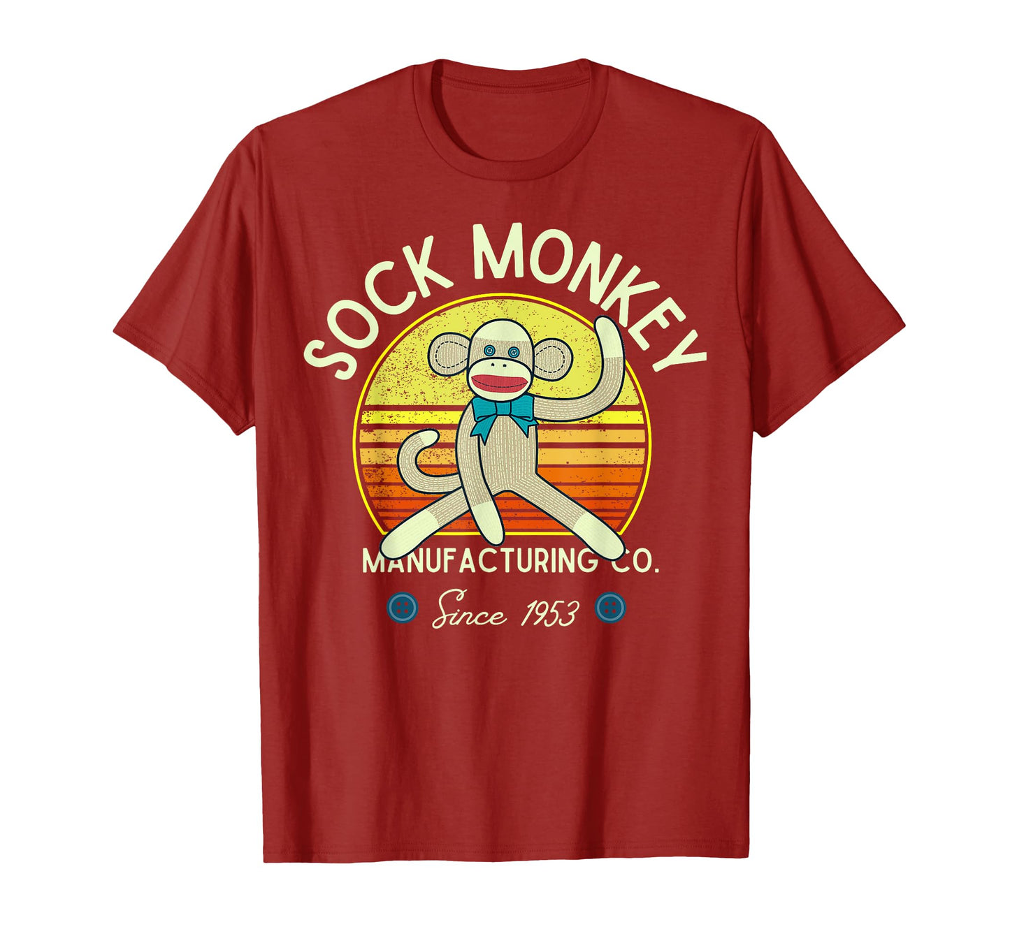 Sock Monkey Manufacturing Co. Retro Vintage Sock Monkeys T-Shirt