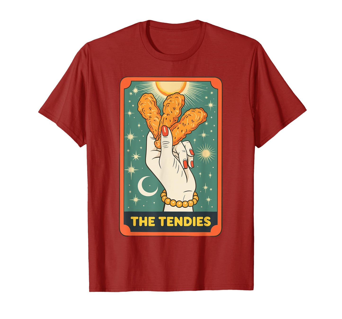 Tendies Lover Tarot Card Foodie Food Lover Chicken Tenders T-Shirt