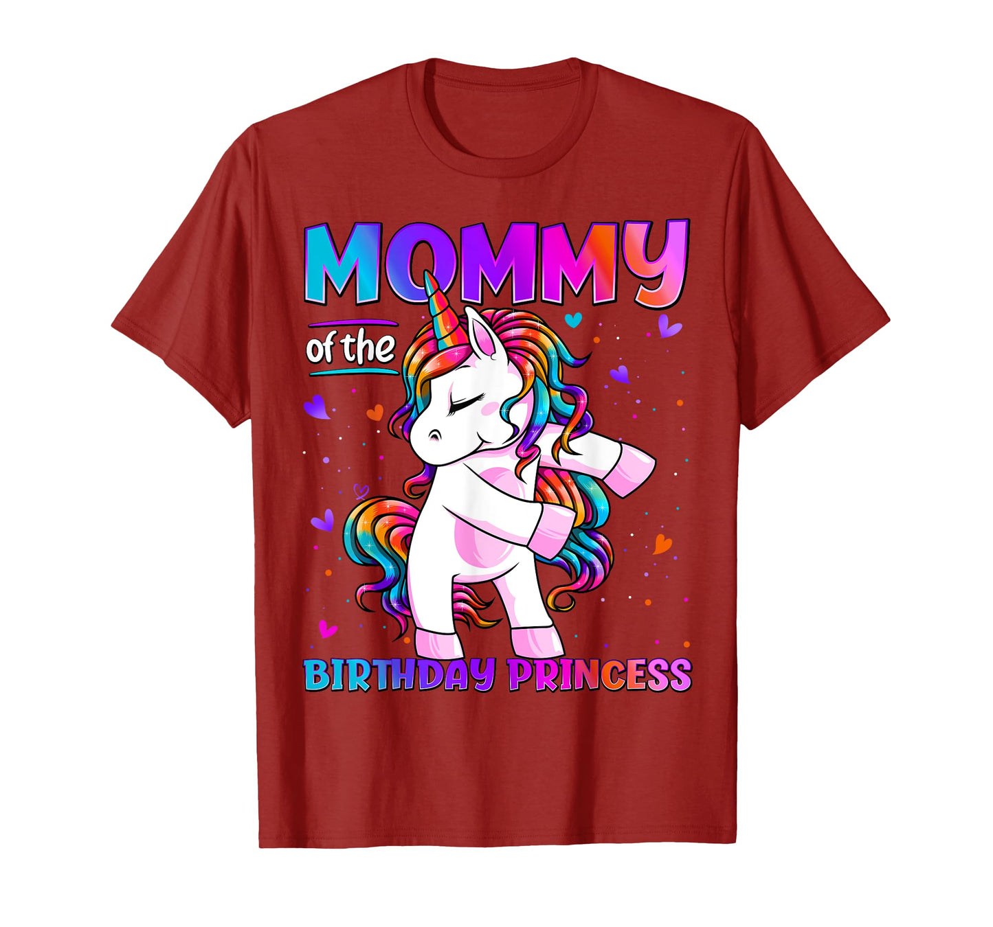 Mommy of the Birthday Princess Girl Flossing Unicorn Mom T-Shirt