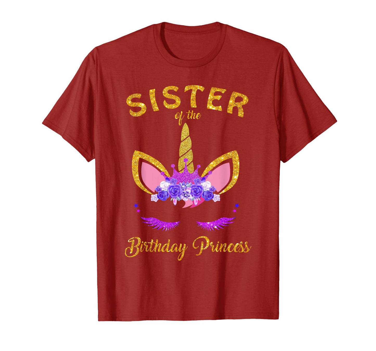 Sister Of The Birthday Princess Unicorn Family T Shirt T-Shirt