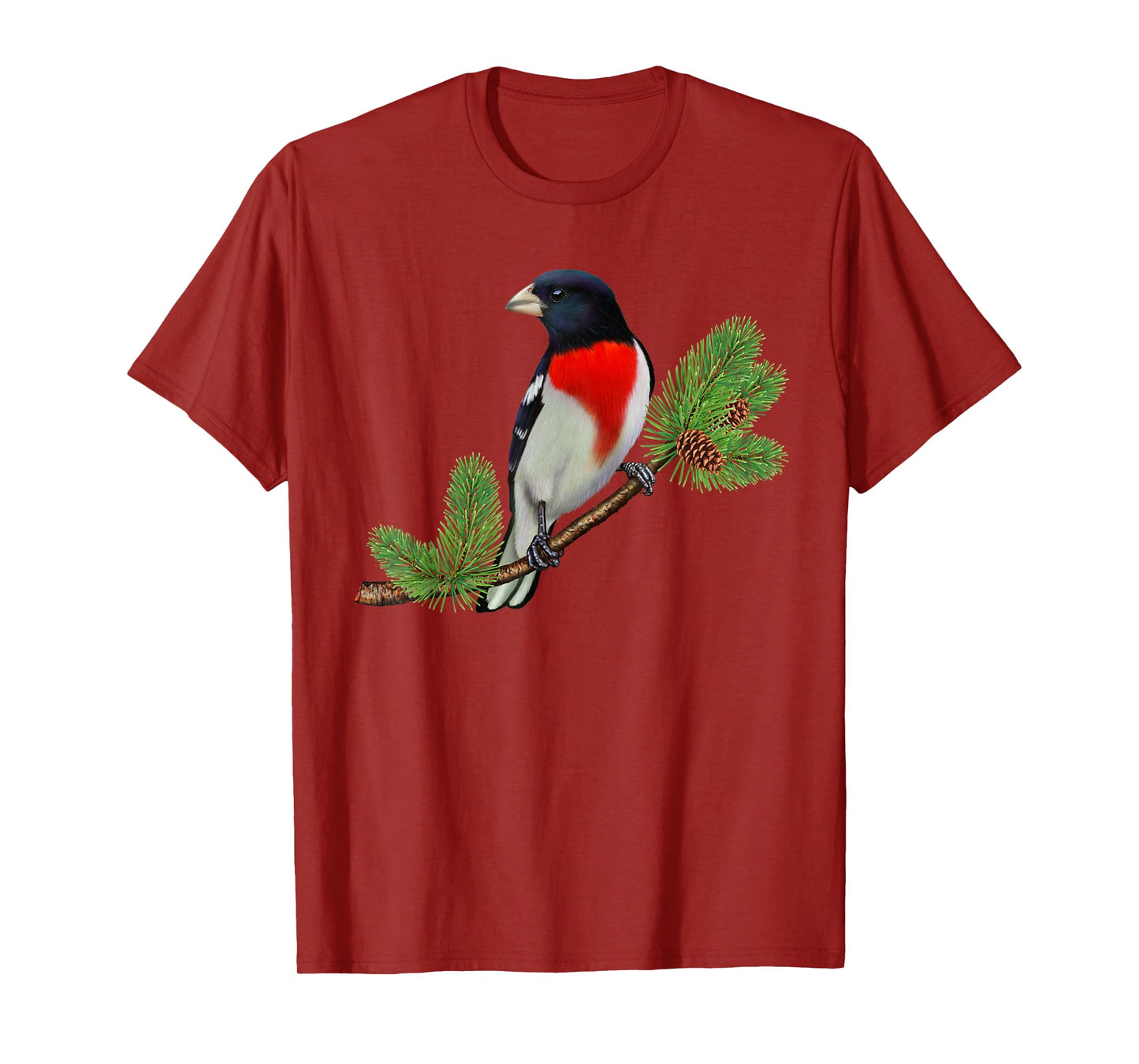 Rose Breasted Grosbeak Shirt Ornithology Bird T-Shirt