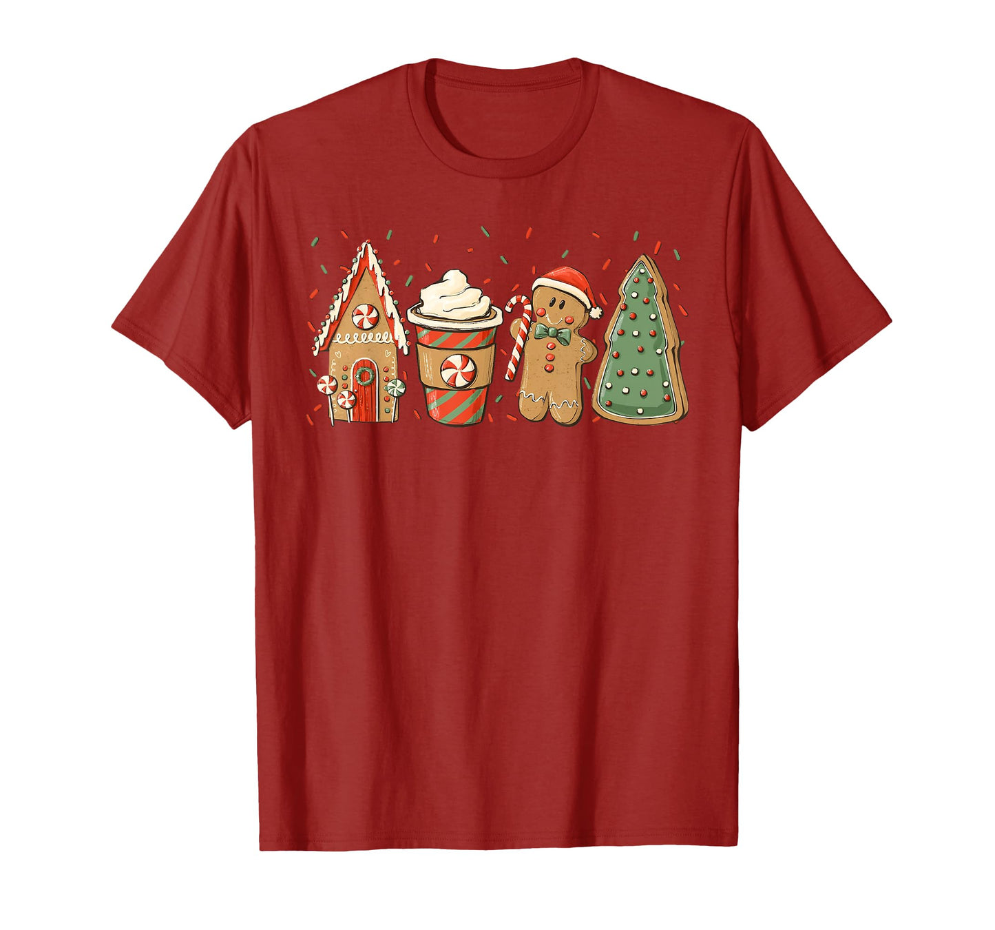 Gingerbread Hot Cocoa Merry Christmas Xmas Pajamas Holiday T-Shirt