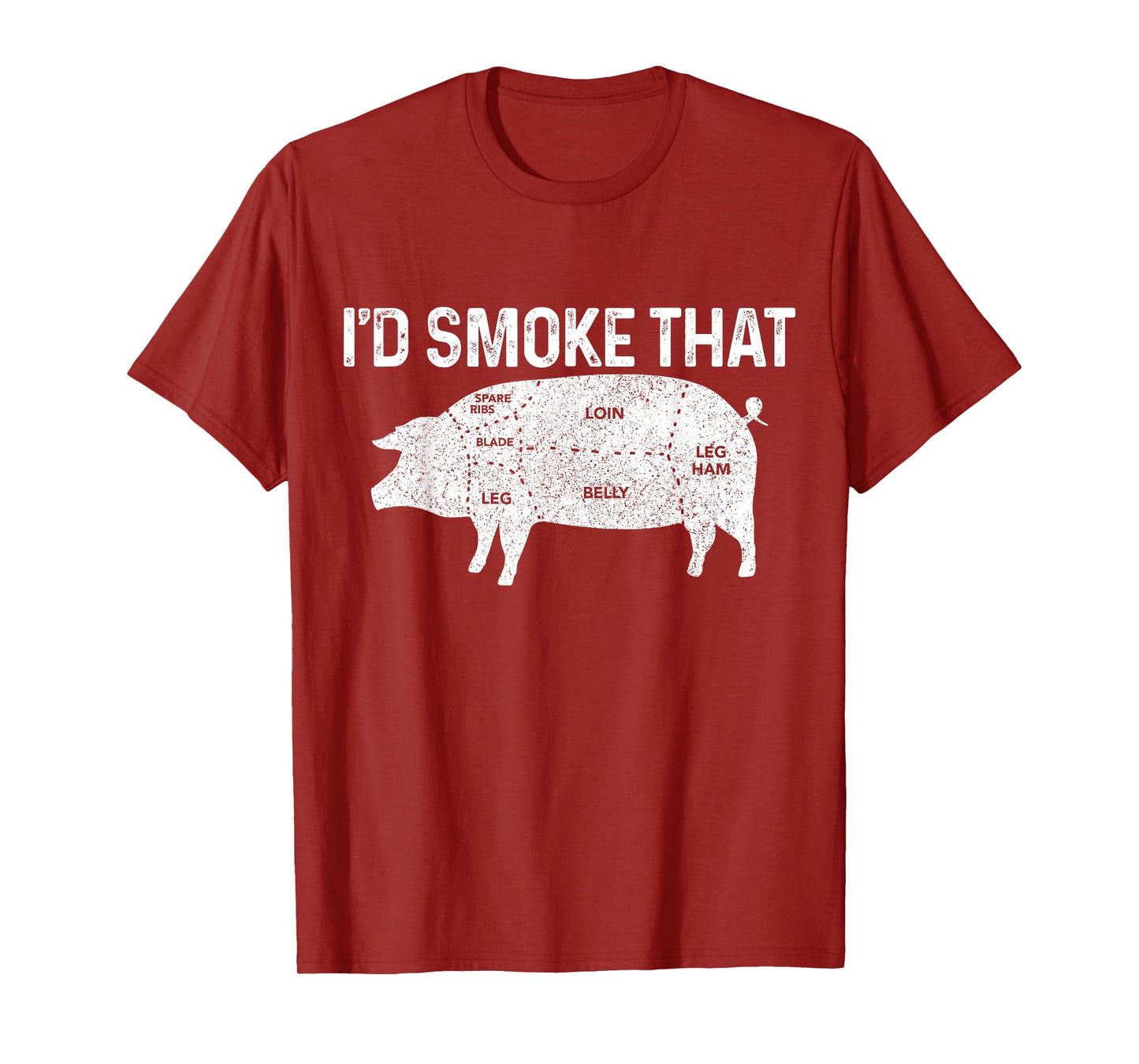 Chef Butcher BBQ I'd Smoke That Pig Pork Funny Father's Day T-Shirt