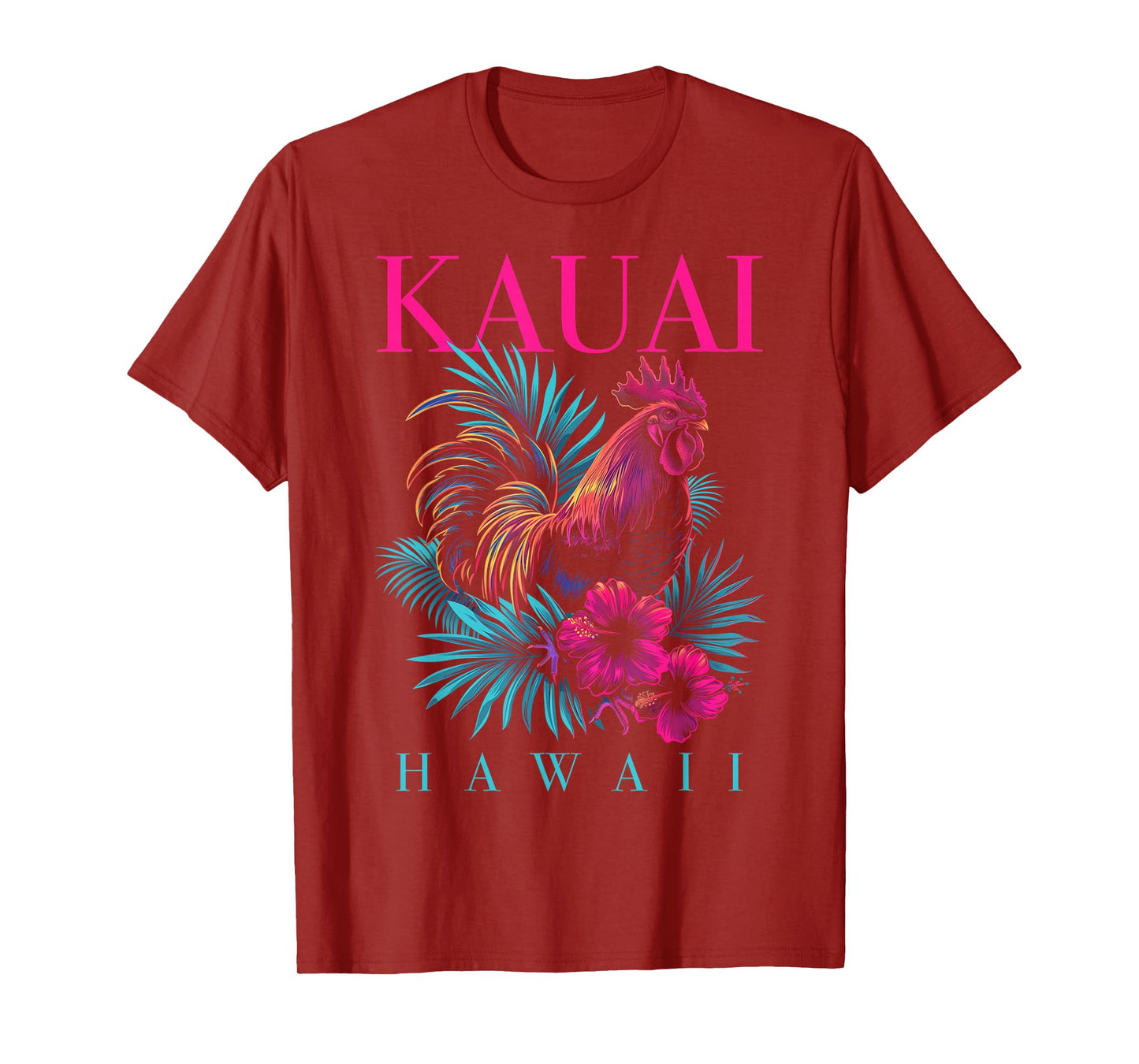 Kauai Hawaii Chicken Hawaii Hawaii Hibiscus Flowers Vintage T-Shirt