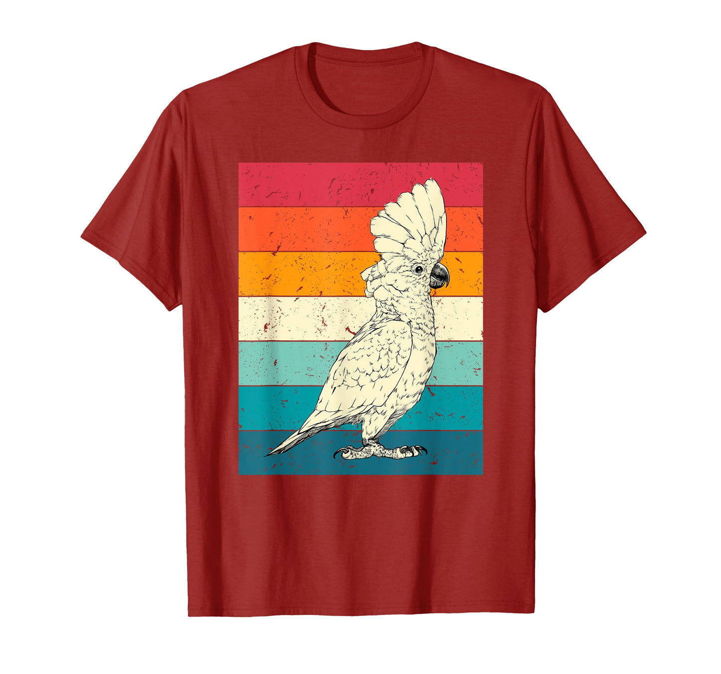 Retro Vintage Umbrella Cockatoo Sunglasses Parrot Bird T-Shirt